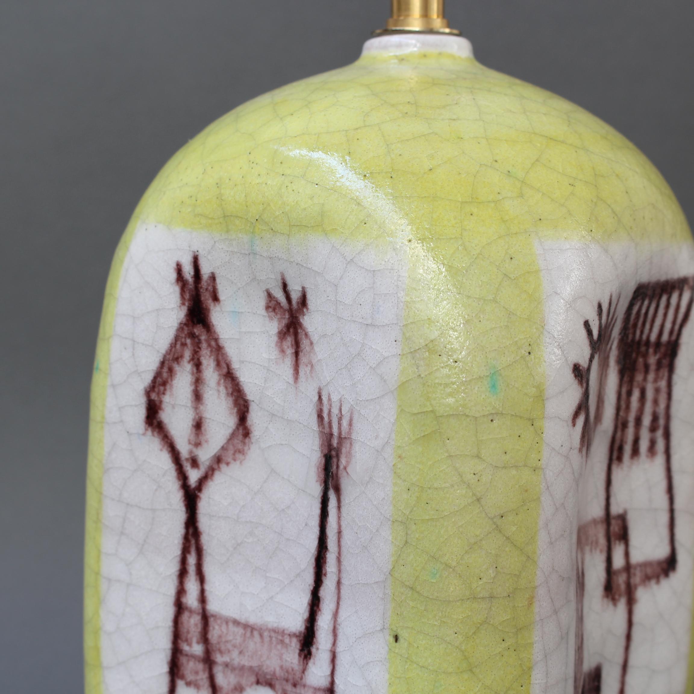 Vintage Italian Ceramic Table Lamp by Guido Gambone 'circa 1950s' 3