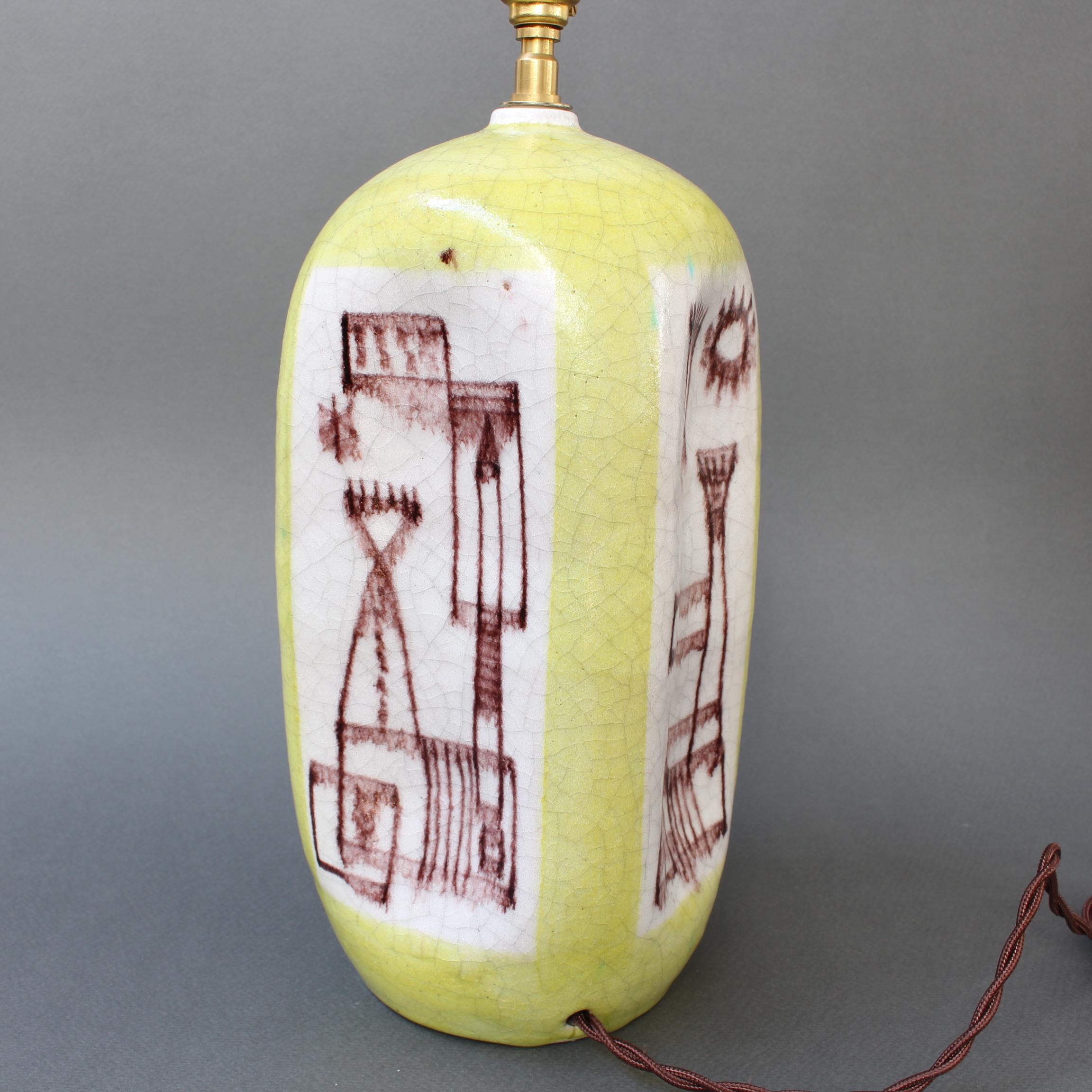 Vintage Italian Ceramic Table Lamp by Guido Gambone 'circa 1950s' 5