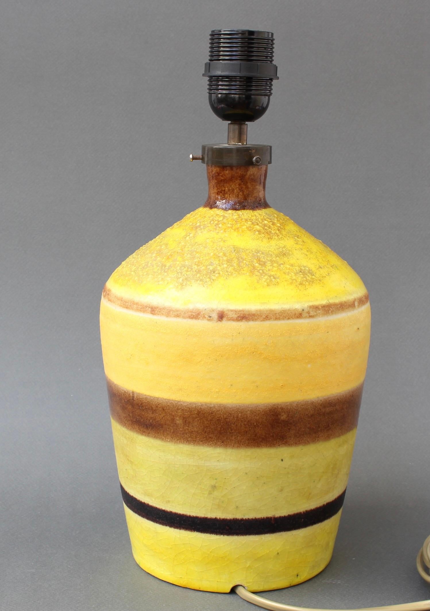 Mid-Century Modern Vintage Italian Ceramic Table Lamp by Guido Gambone 'circa 1950s' For Sale