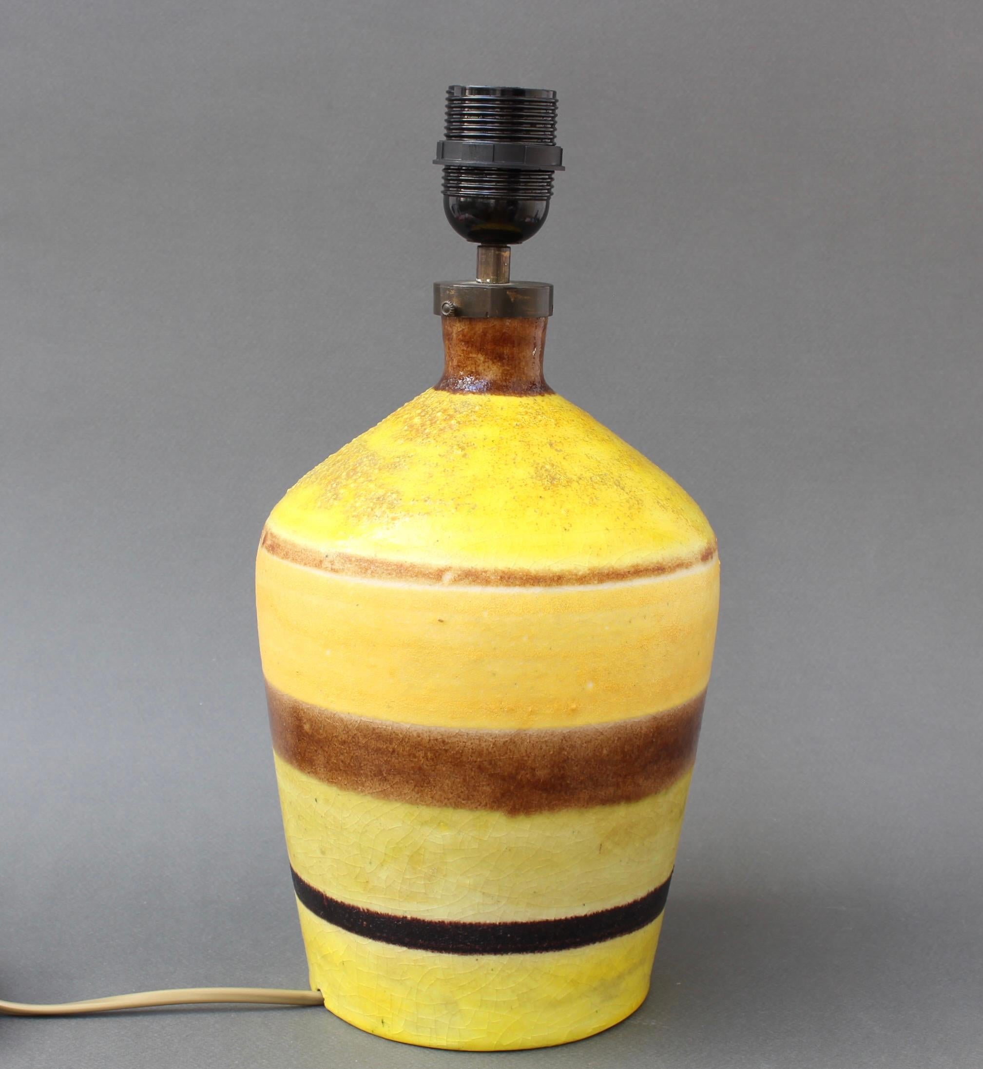 Vintage Italian Ceramic Table Lamp by Guido Gambone 'circa 1950s' In Good Condition For Sale In London, GB