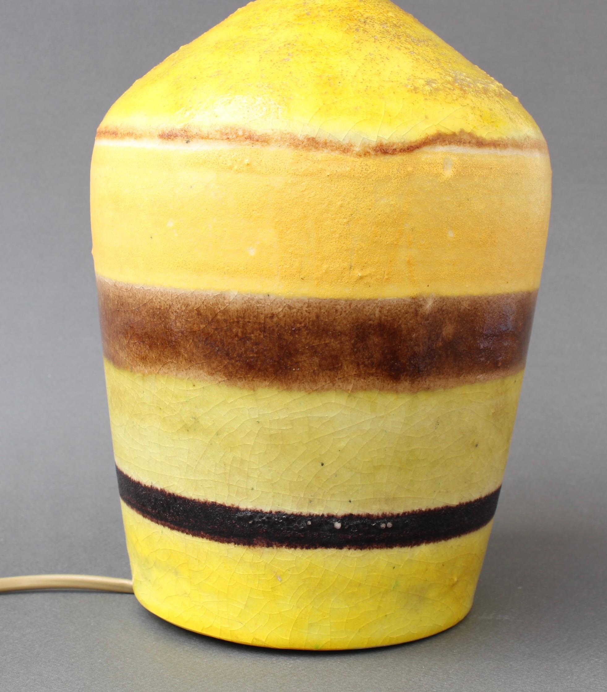 Vintage Italian Ceramic Table Lamp by Guido Gambone 'circa 1950s' For Sale 2