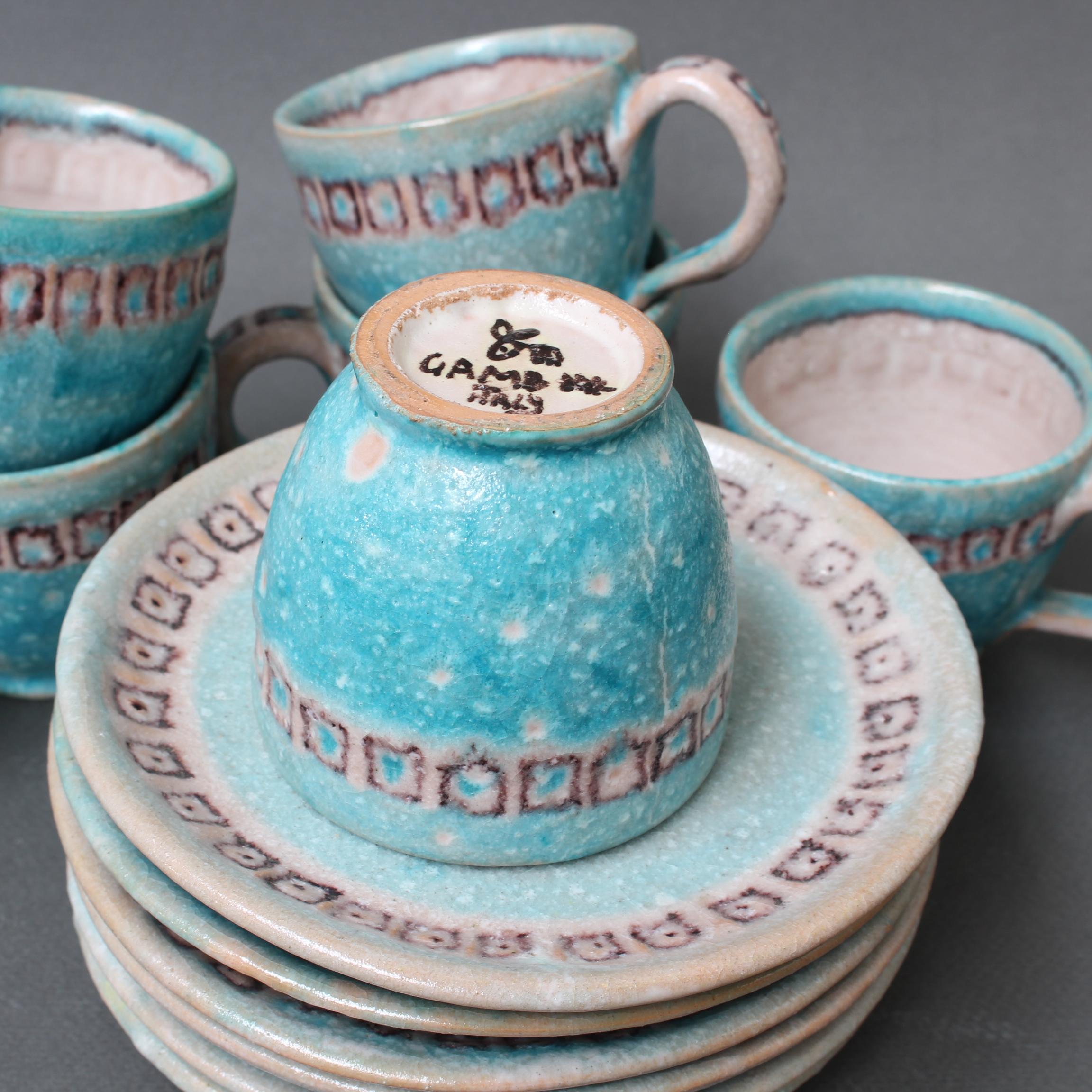 Vintage Italian Ceramic Tea / Coffee Set by Guido Gambone, 'circa 1950s' 4