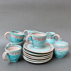 Vintage Italian Ceramic Tea / Coffee Set by Guido Gambone, 'circa 1950s'