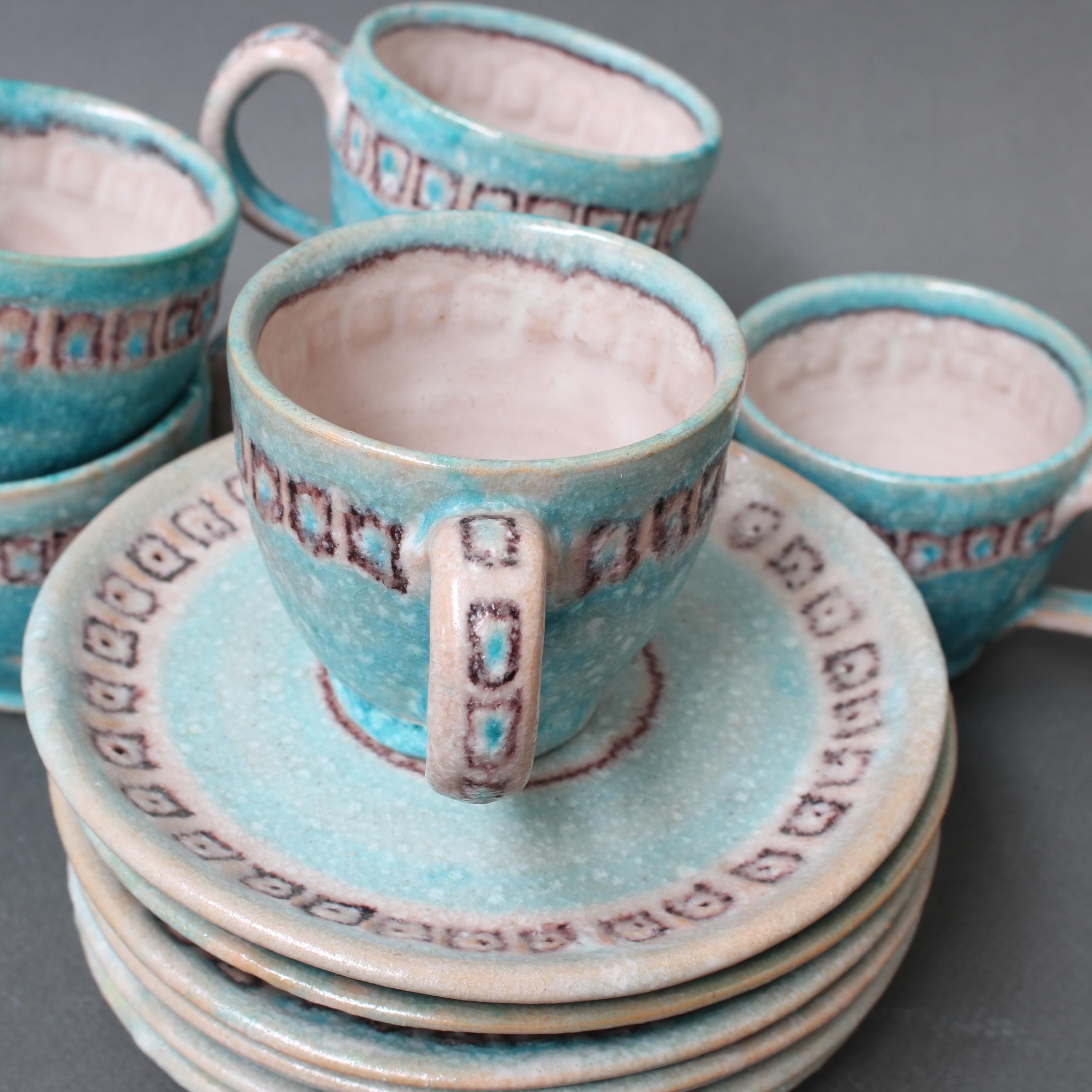 Mid-20th Century Vintage Italian Ceramic Tea / Coffee Set by Guido Gambone, 'circa 1950s'