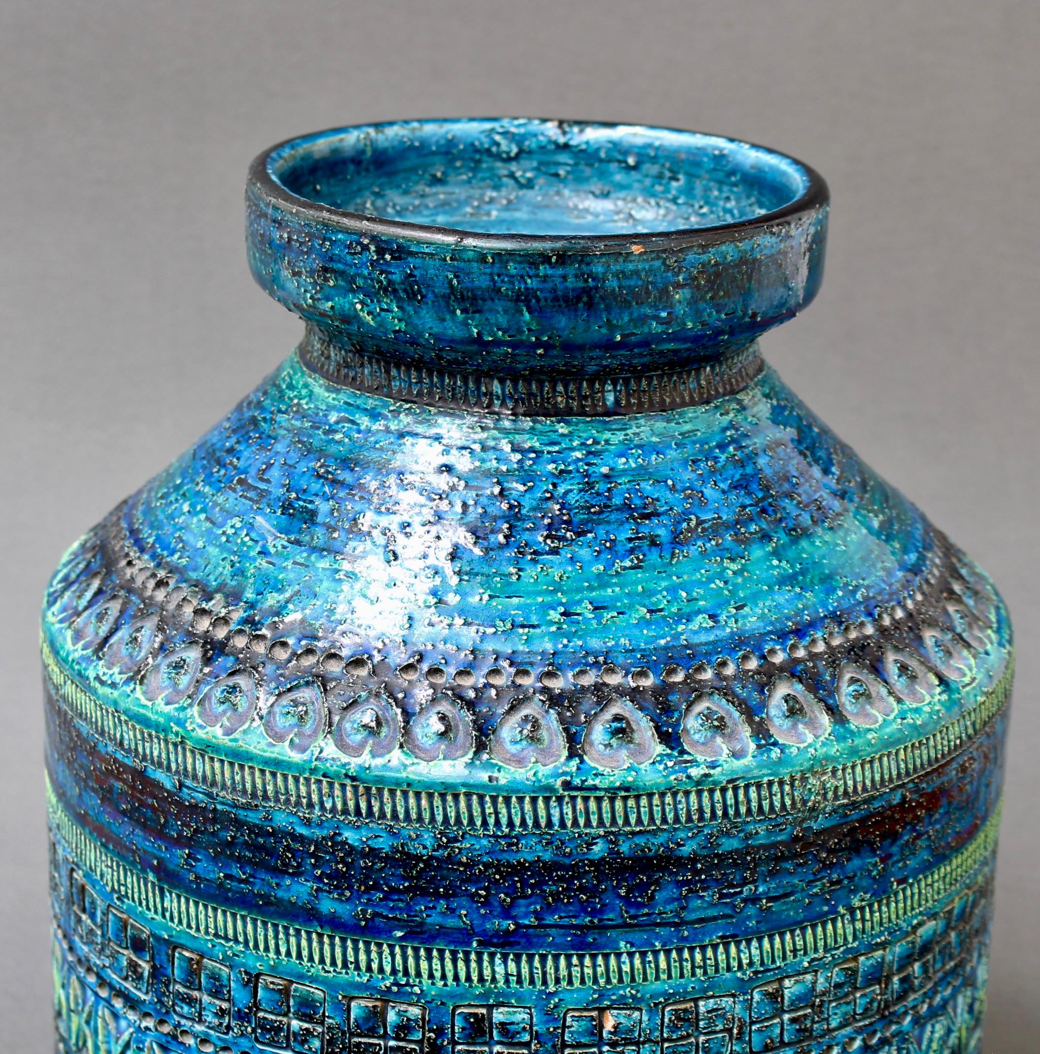 Vase vintage en céramique italienne par Aldo Londi pour Bitossi (circa 1960) en vente 5
