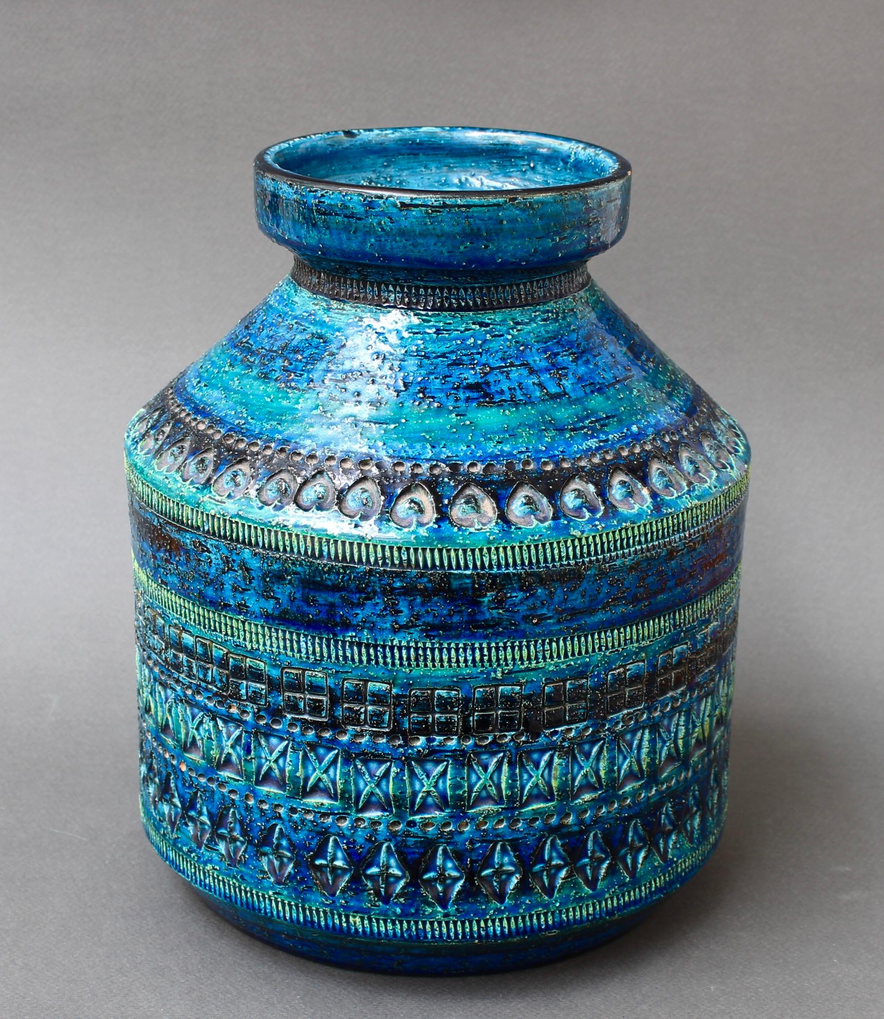 Vase vintage en céramique italienne par Aldo Londi pour Bitossi (circa 1960) Bon état - En vente à London, GB