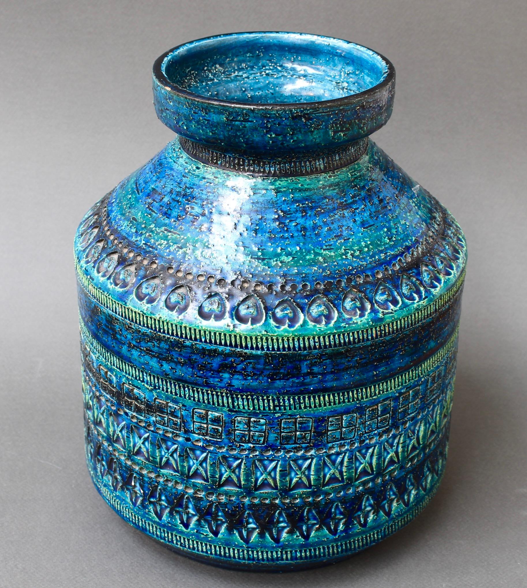 Vase vintage en céramique italienne par Aldo Londi pour Bitossi (circa 1960) en vente 1