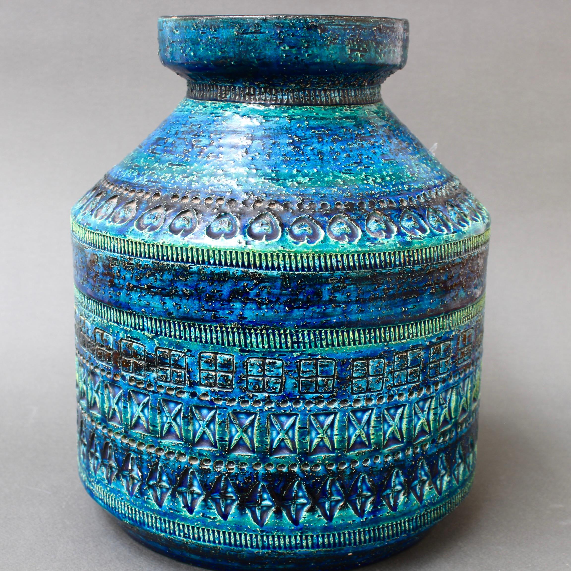 Vase vintage en céramique italienne par Aldo Londi pour Bitossi (circa 1960) en vente 2