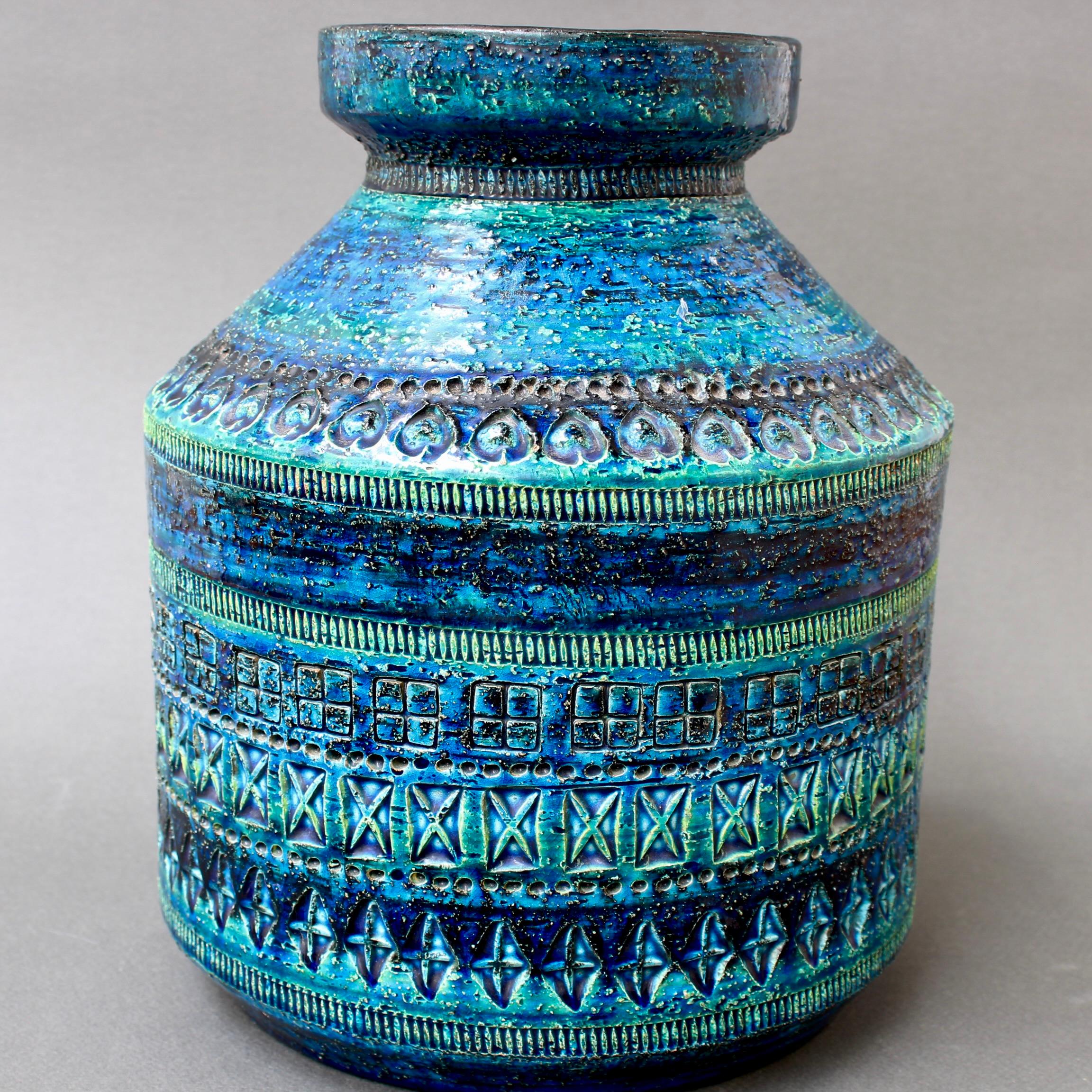 Vase vintage en céramique italienne par Aldo Londi pour Bitossi (circa 1960) en vente 3