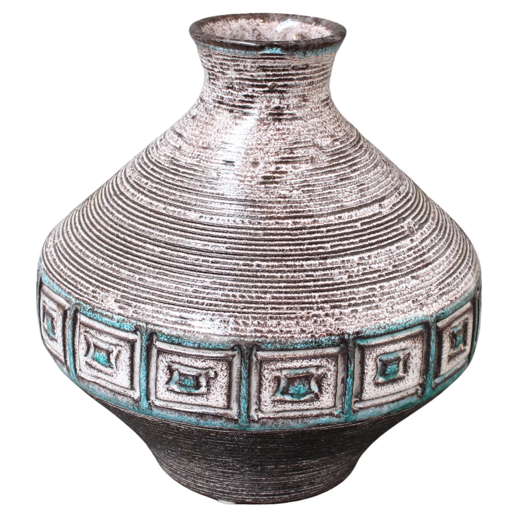 Italienische Keramikvase von Aldo Londi für Bitossi (ca. 1960er Jahre)