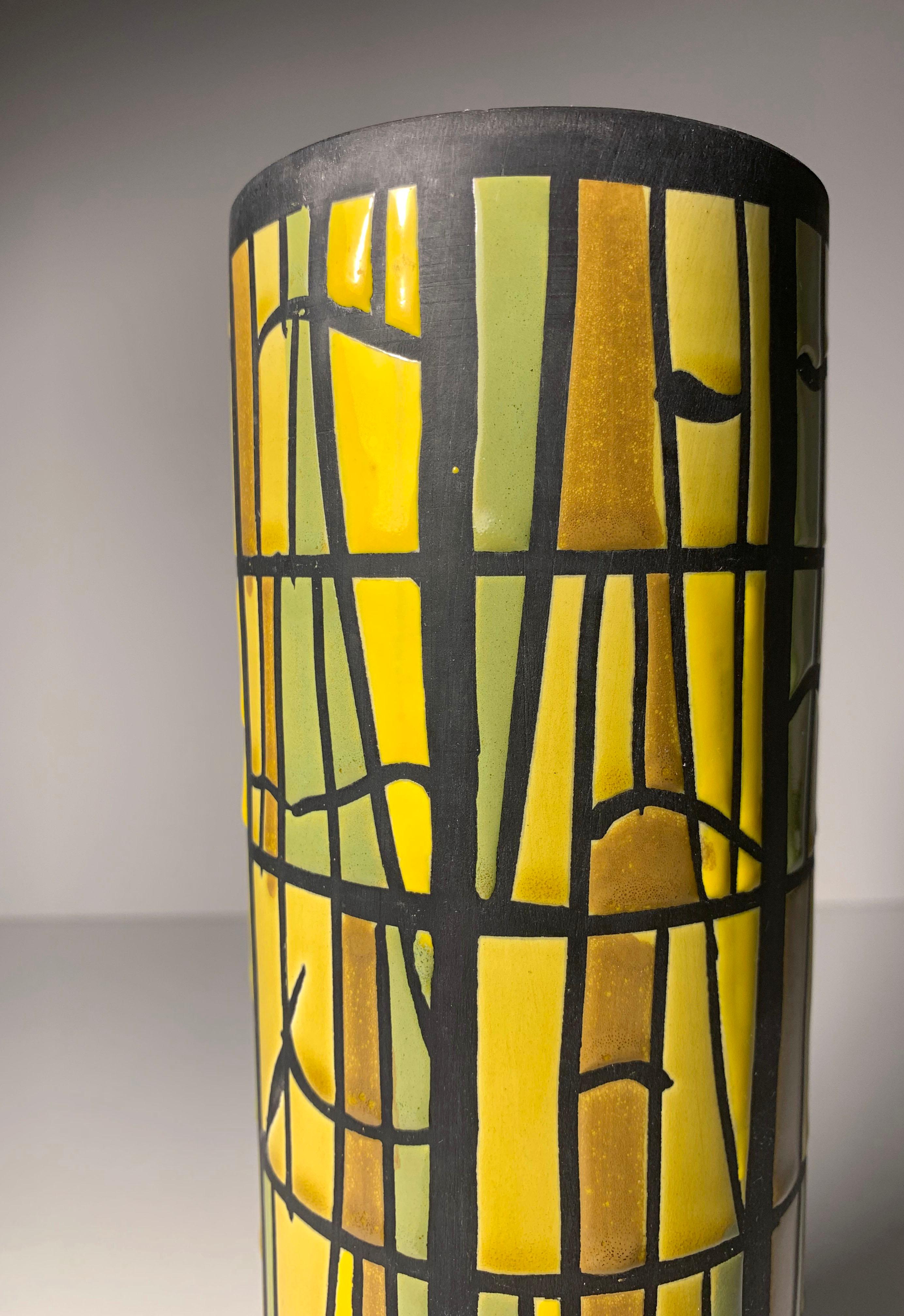 Vintage Italian Ceramic Vase by Alvino Bagni for Bitossi / Raymor In Good Condition For Sale In Chicago, IL
