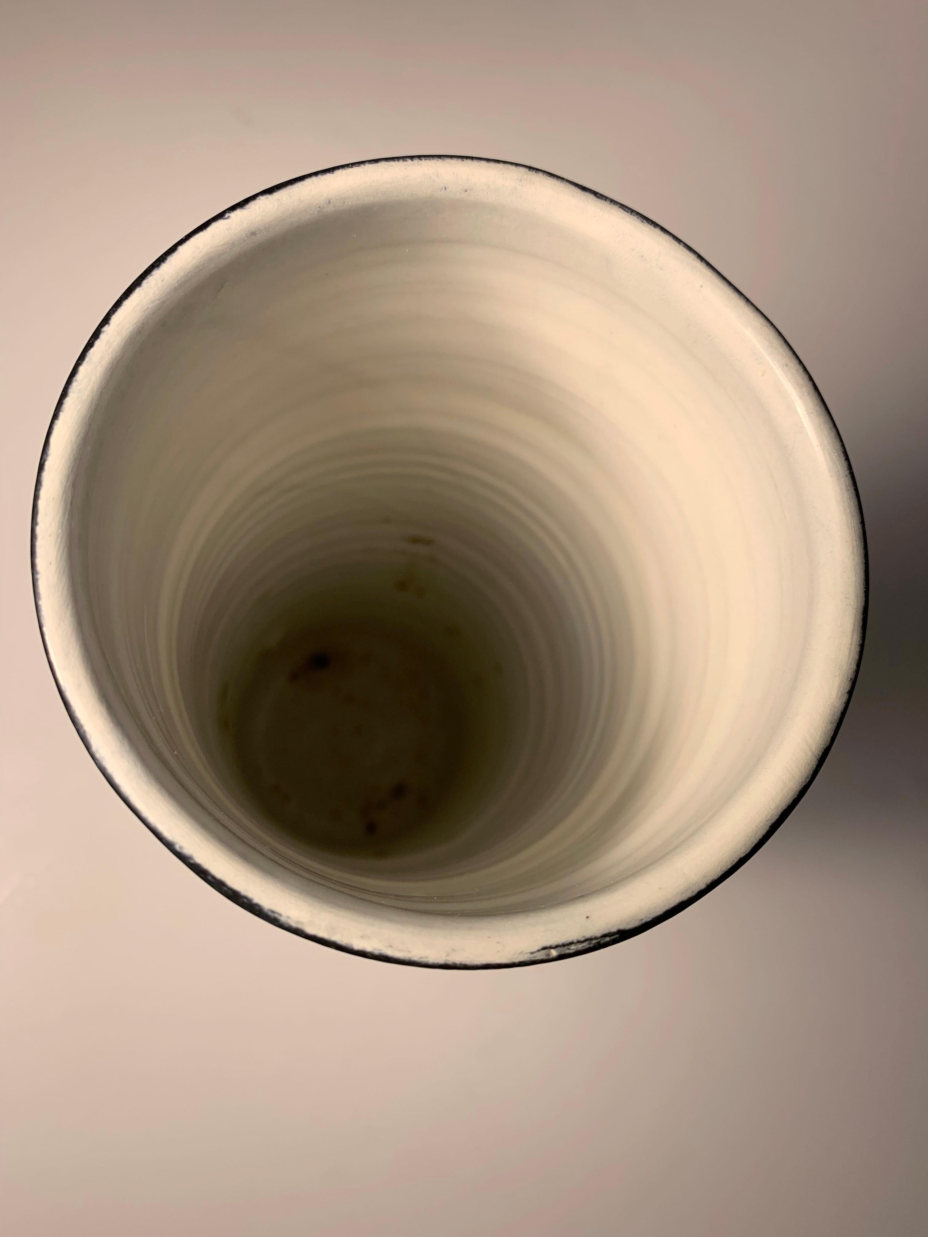 Céramique Vase italien vintage Alvino Bagni pour Bitossi / Raymor Gunmetal Black en vente
