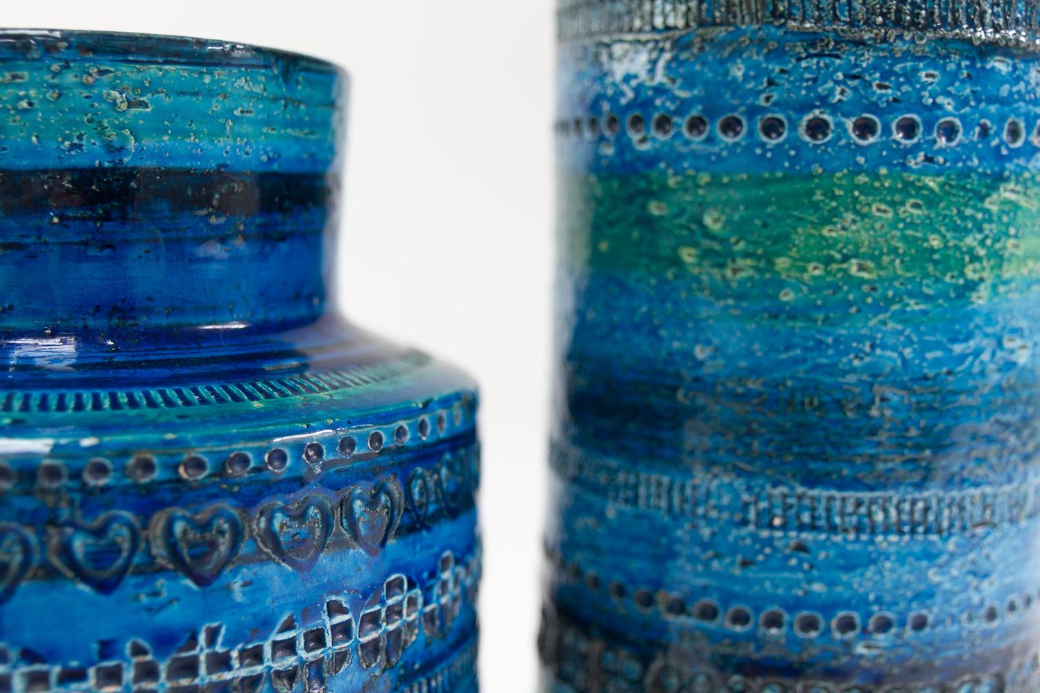 Vintage Italian Ceramic Vases by Aldo Londi for Bitossi 1960s. Set of 2. 7