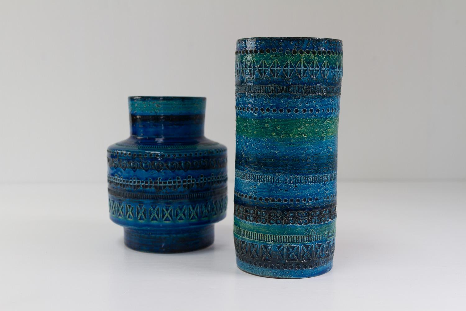 Vintage Italian Ceramic Vases by Aldo Londi for Bitossi 1960s. Set of 2. 8