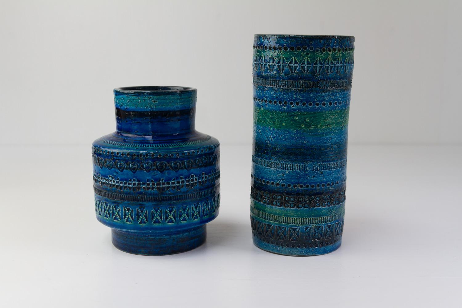 Vintage Italian Ceramic Vases by Aldo Londi for Bitossi 1960s. Set of 2. 9