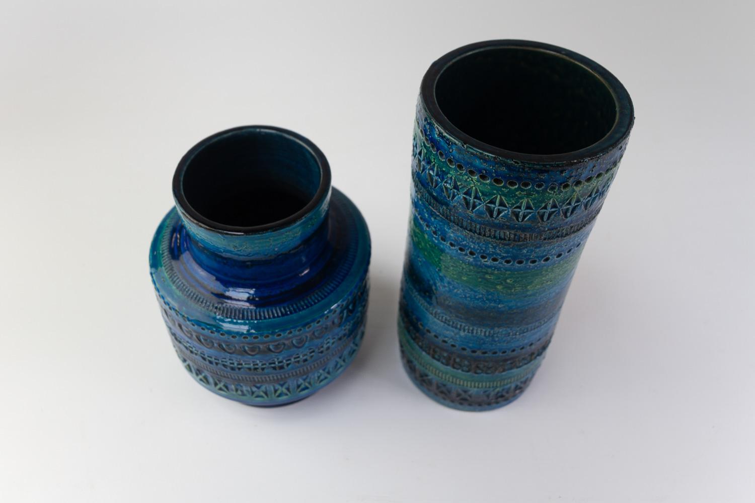 Vintage Italian Ceramic Vases by Aldo Londi for Bitossi 1960s. Set of 2. 10