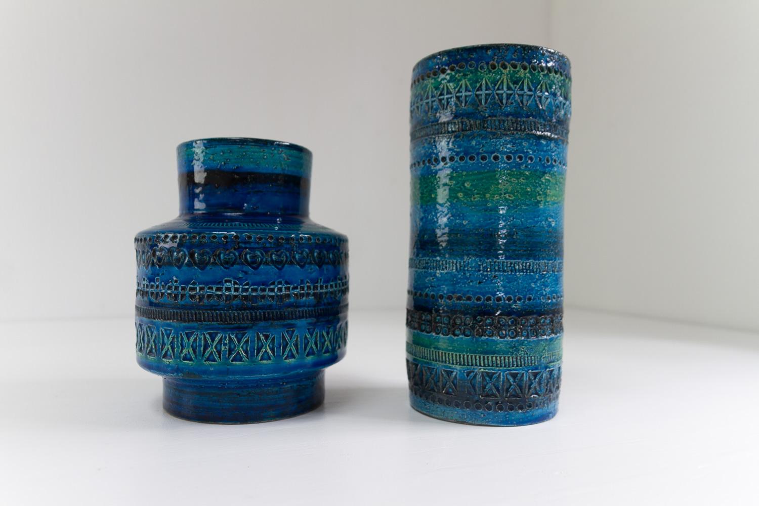 Vintage Italian Ceramic Vases by Aldo Londi for Bitossi 1960s. Set of 2. 1