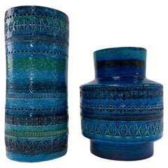 Vintage Italian Ceramic Vases by Aldo Londi for Bitossi 1960s. Set of 2.