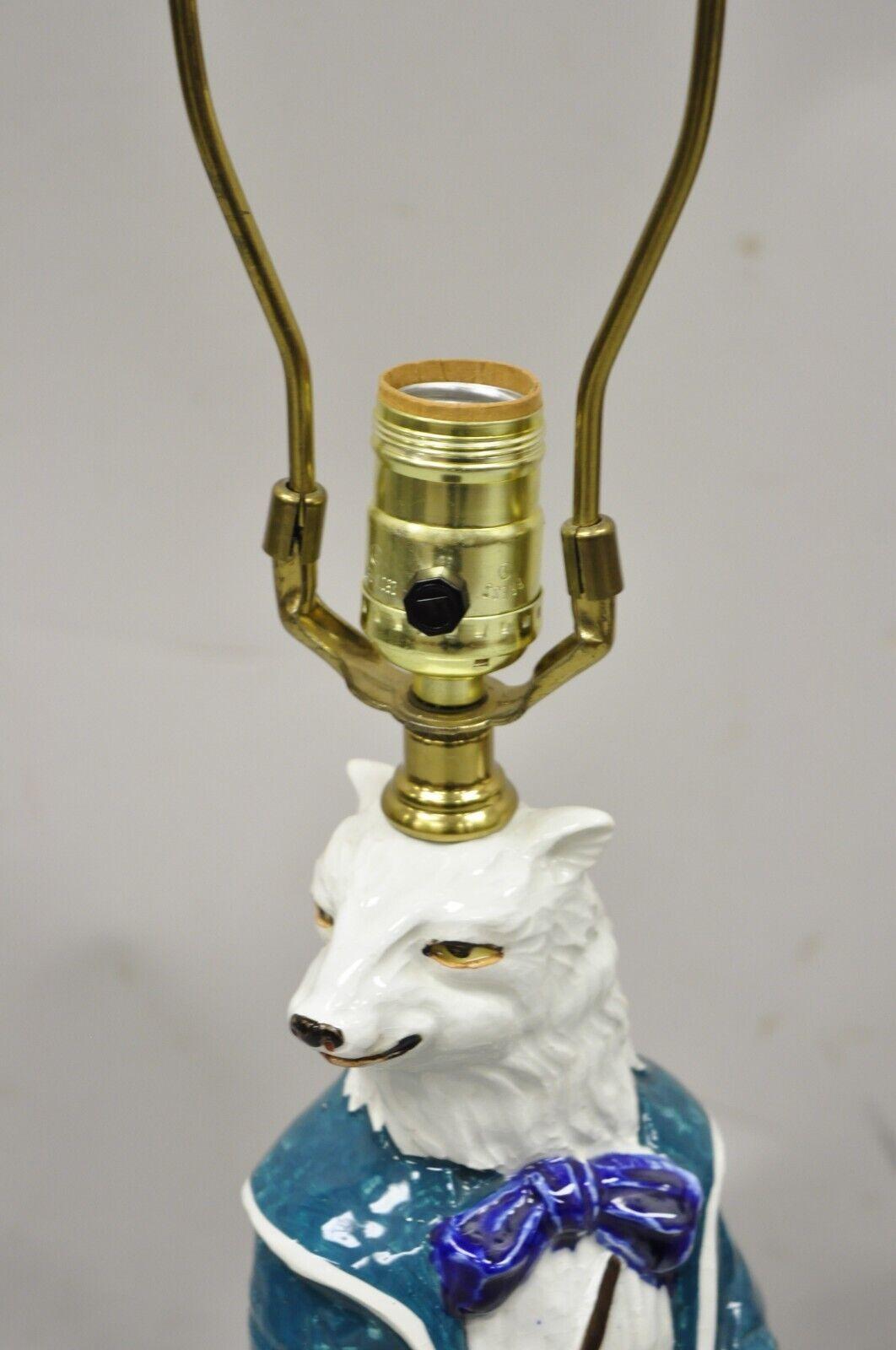 Vintage Italian Ceramic White Polar Bear Drummer Figural Table Top 2
