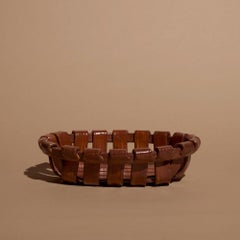 Vintage Italian Ceramic Woven Basket