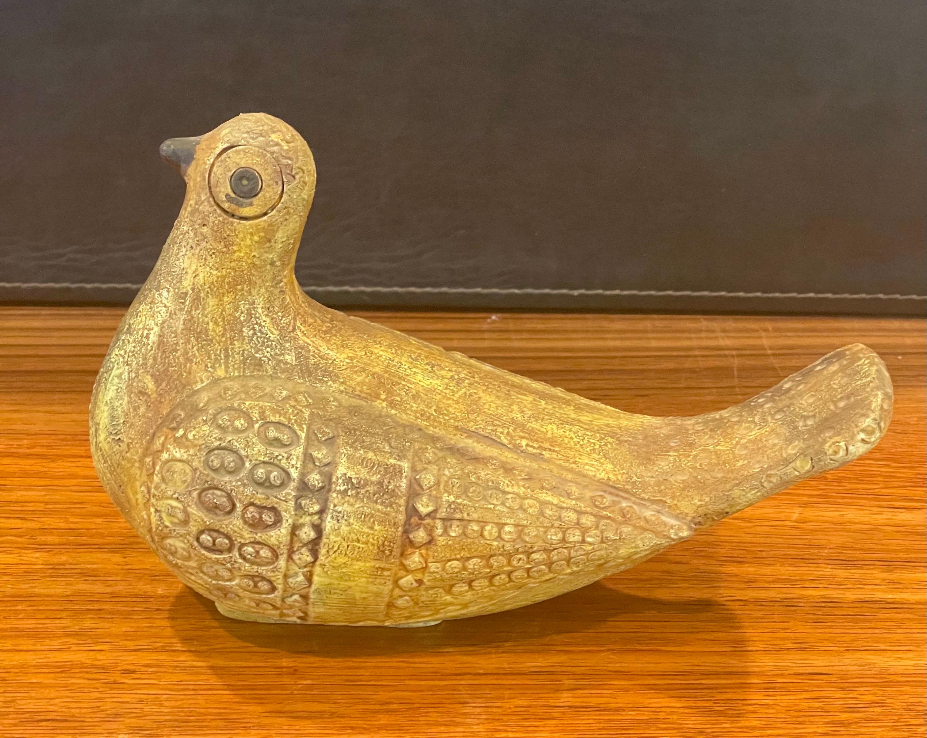 Vintage Italian Ceramiche Bird Sculpture by Aldo Londi for Bitossi Raymor 4