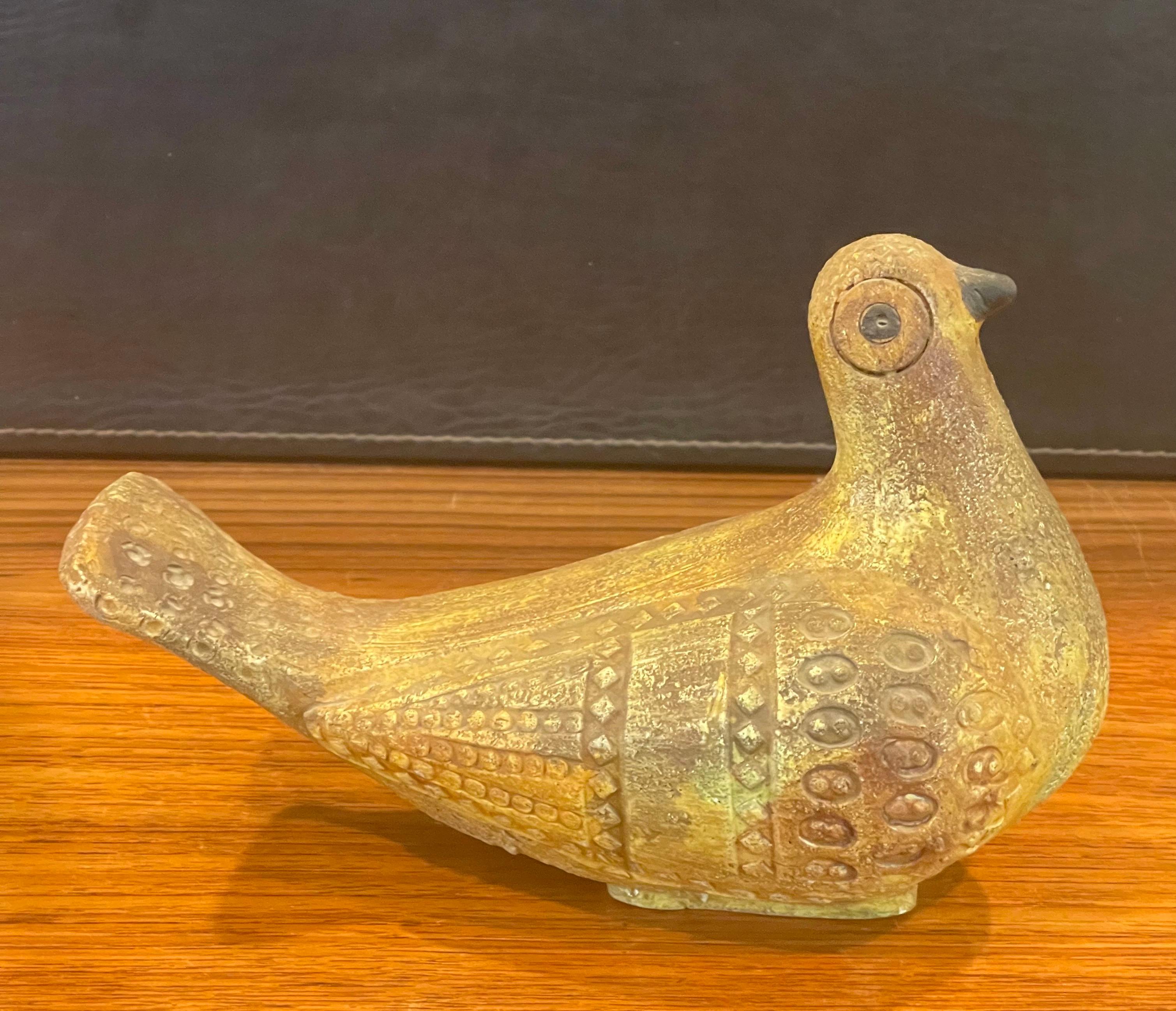 Vintage Italian Ceramiche Bird Sculpture by Aldo Londi for Bitossi Raymor 6