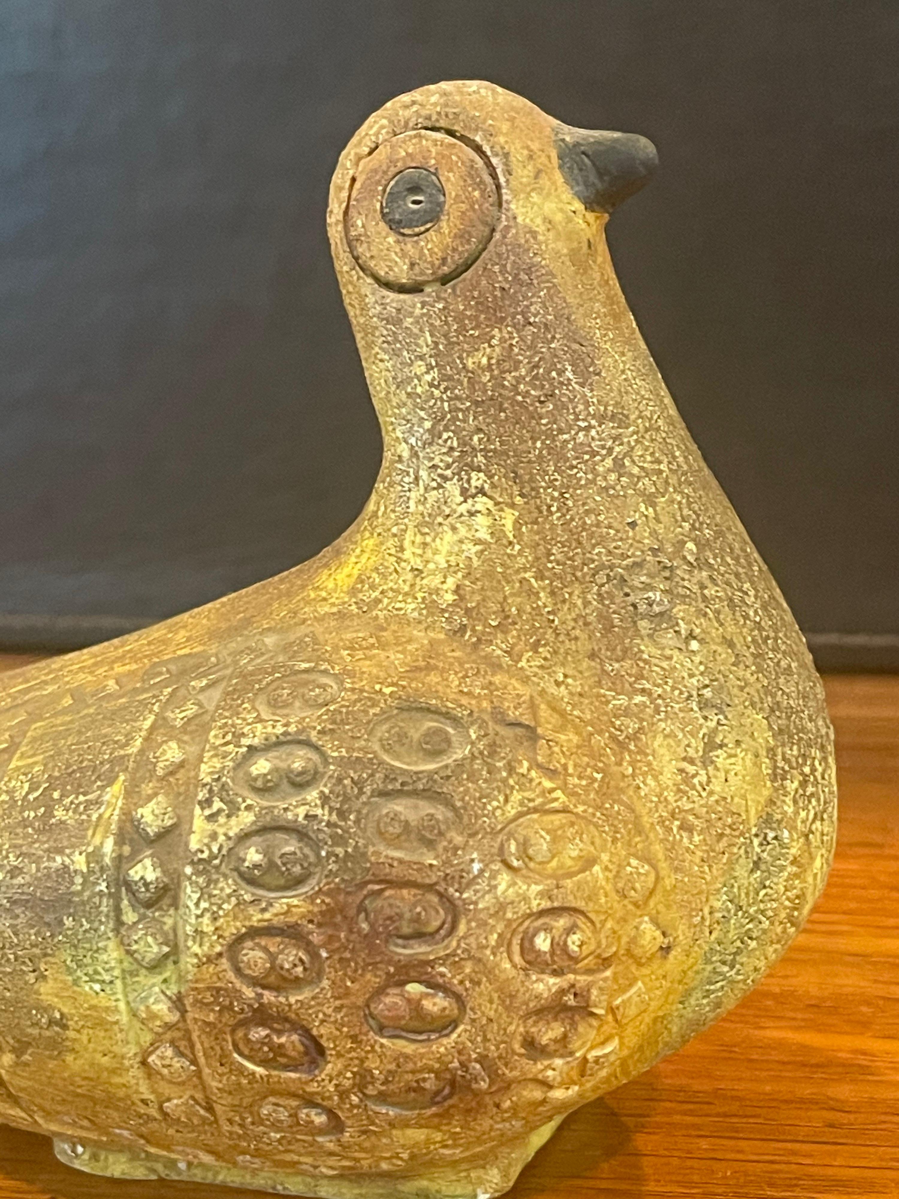Vintage Italian Ceramiche Bird Sculpture by Aldo Londi for Bitossi Raymor 7