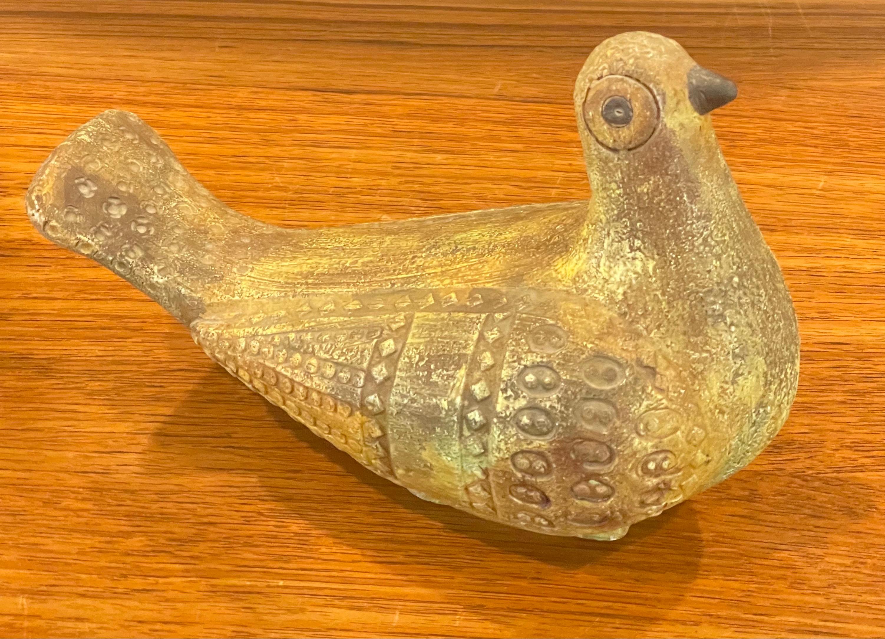 Mid-Century Modern Vintage Italian Ceramiche Bird Sculpture by Aldo Londi for Bitossi Raymor