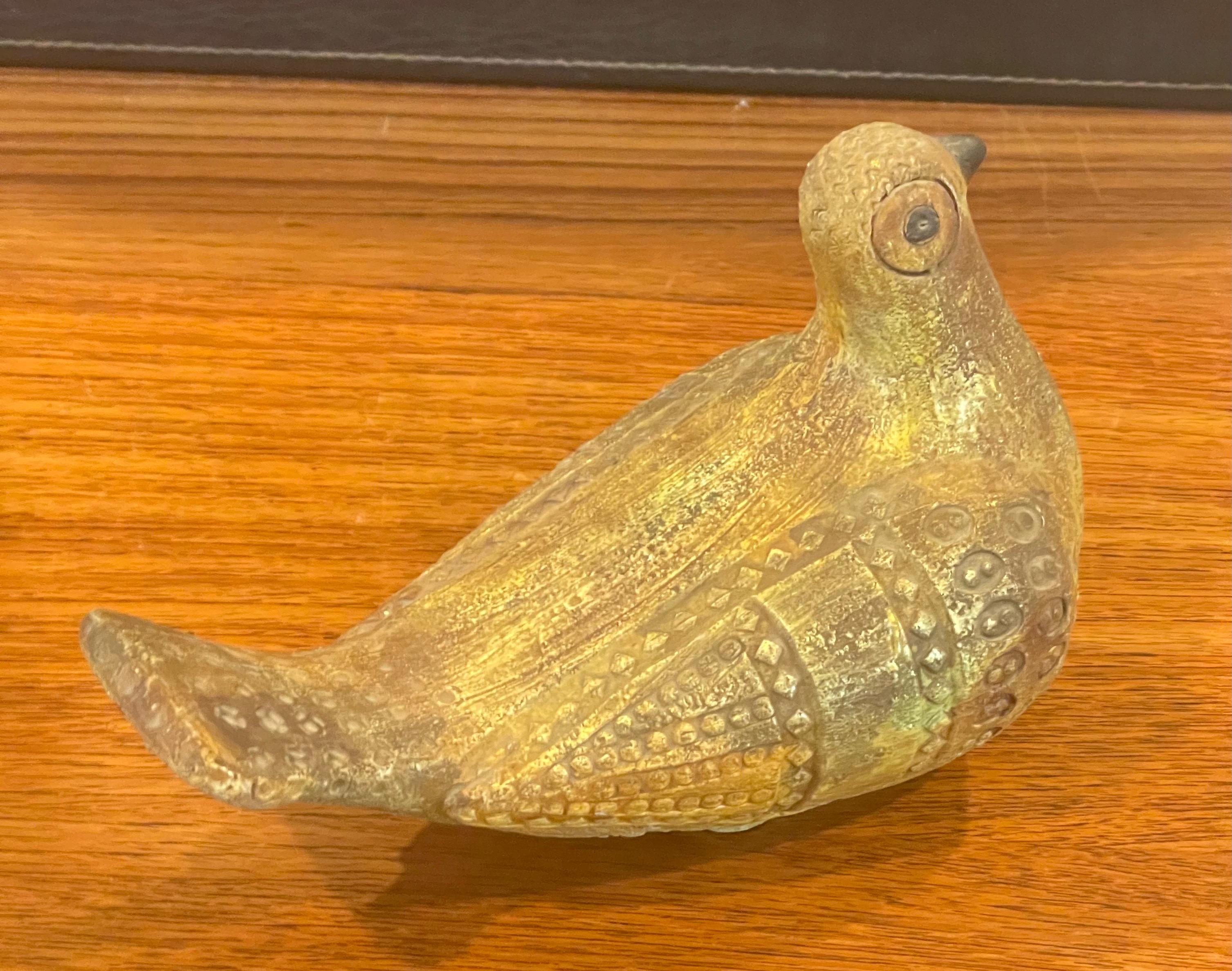 Vintage Italian Ceramiche Bird Sculpture by Aldo Londi for Bitossi Raymor In Good Condition In San Diego, CA