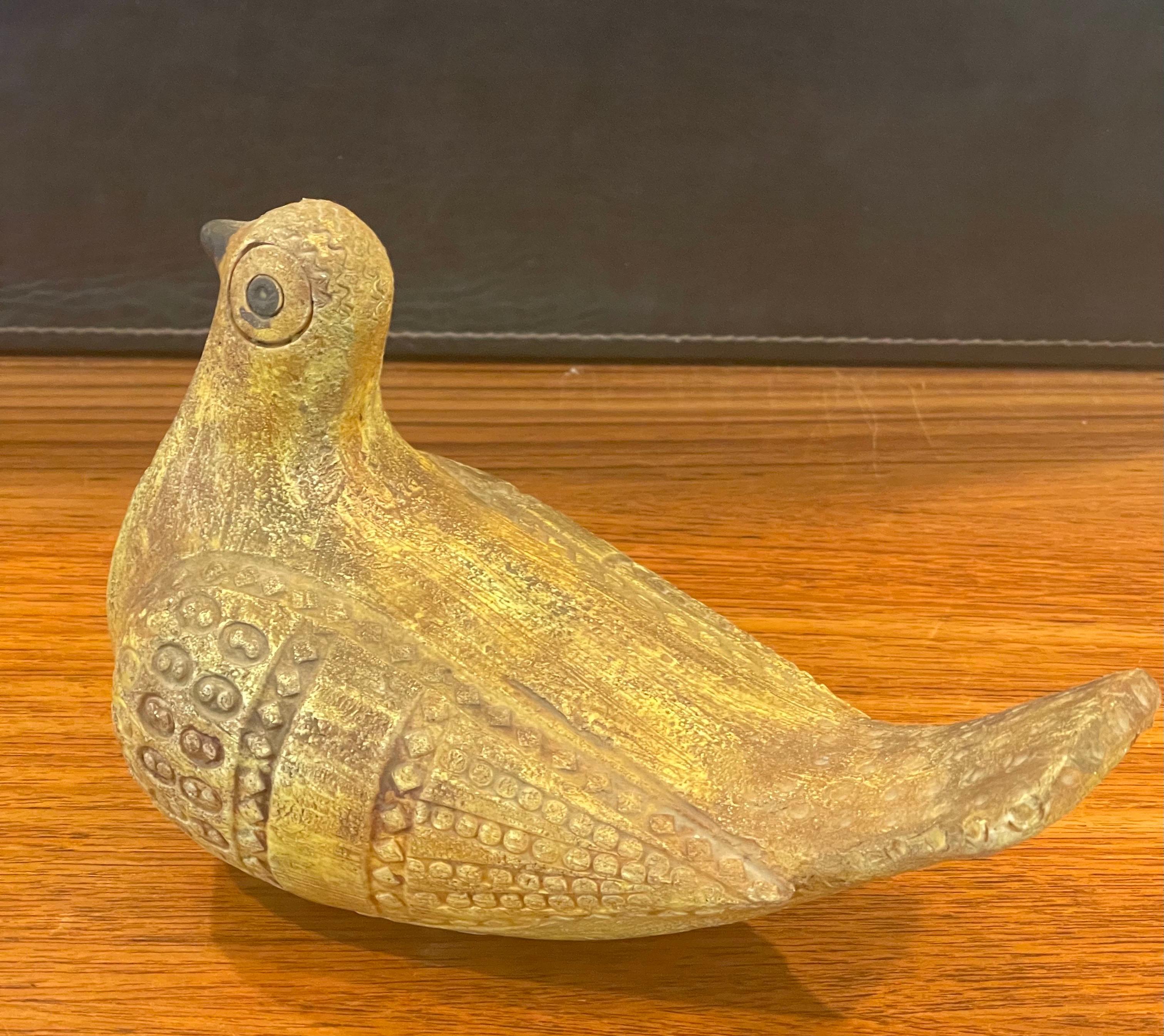 Vintage Italian Ceramiche Bird Sculpture by Aldo Londi for Bitossi Raymor 1