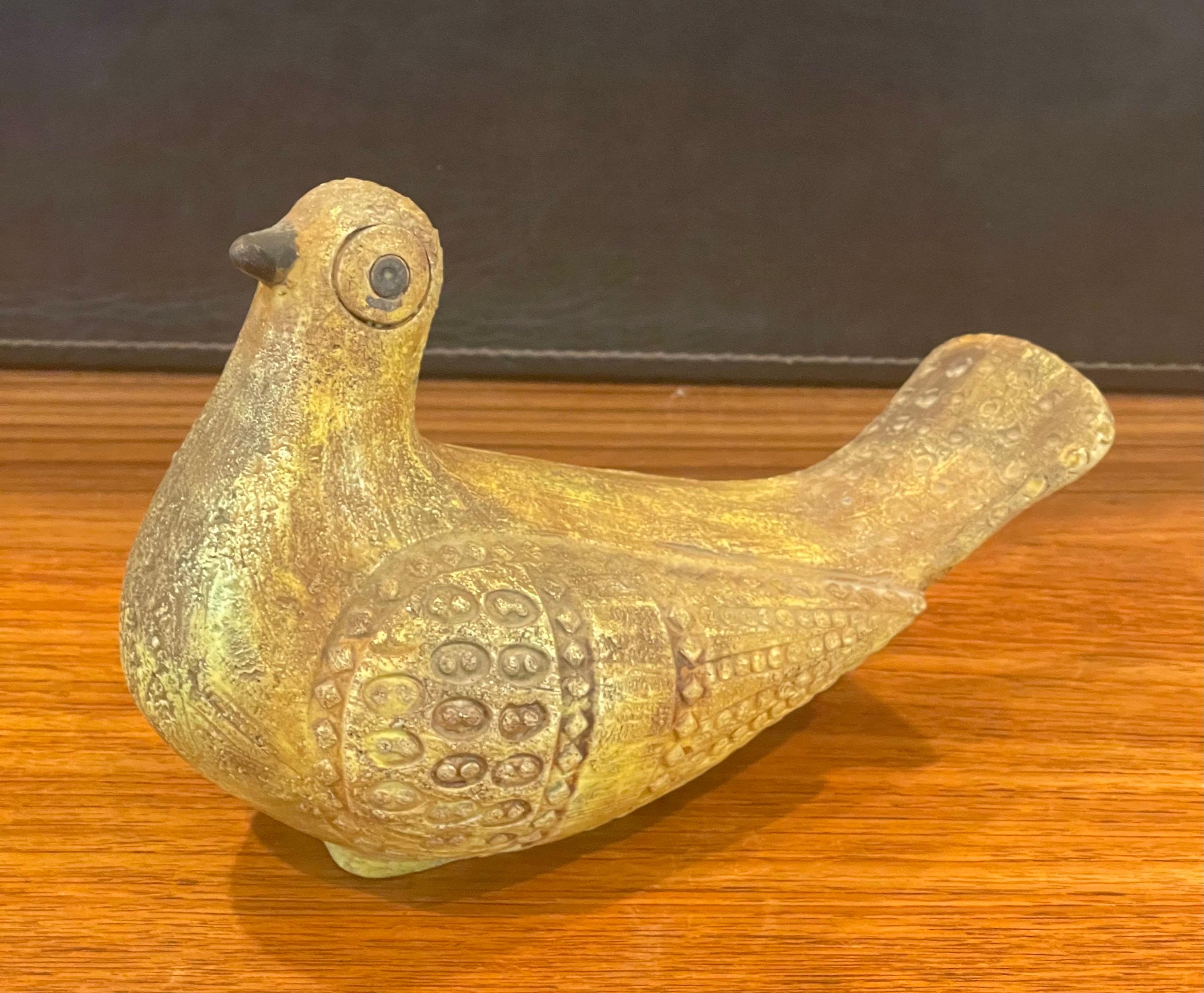 Vintage Italian Ceramiche Bird Sculpture by Aldo Londi for Bitossi Raymor 3