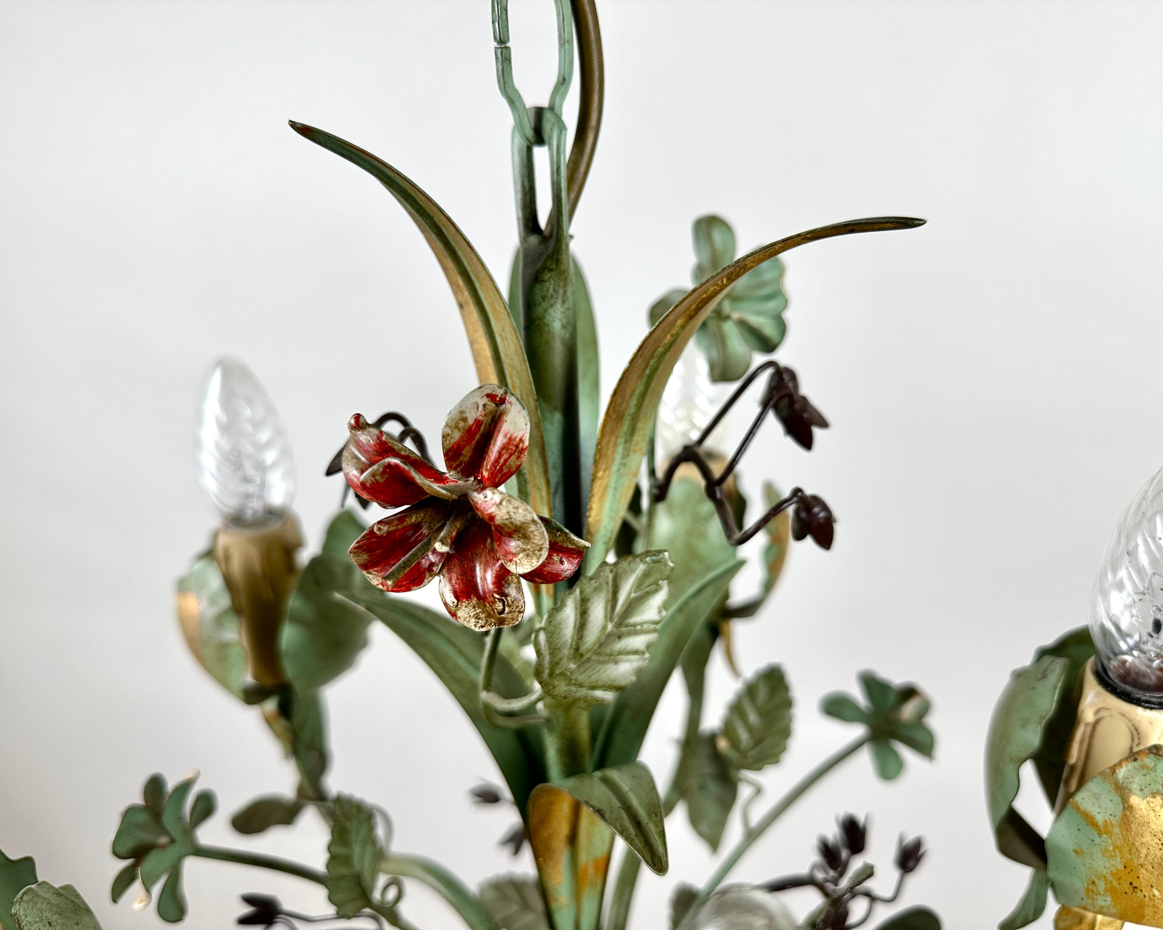 Vintage Italian Chandelier, 1960s, Hollywood Regency Style For Sale 4