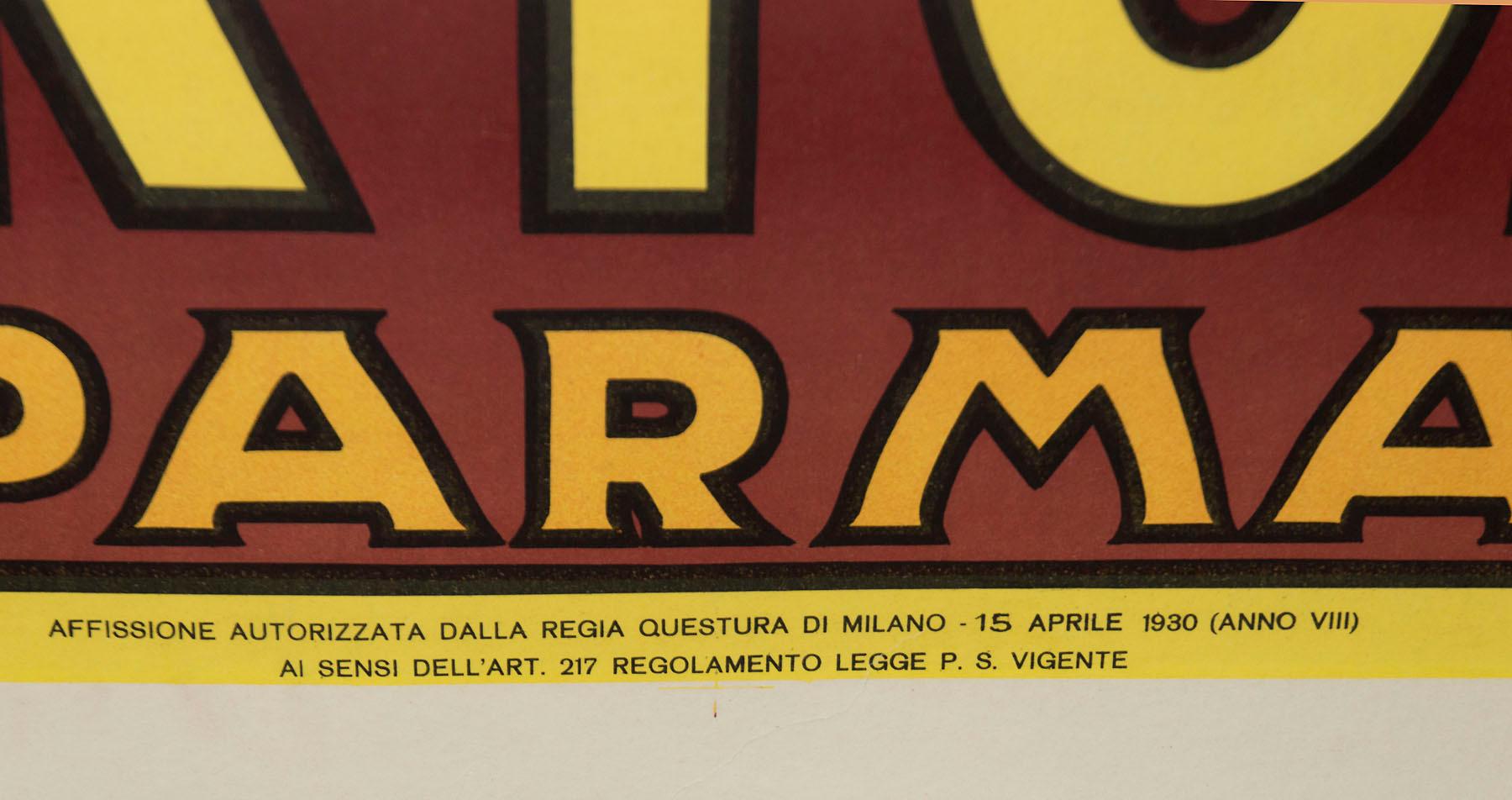 Art Deco Vintage Italian Cheese Poster Advertisement