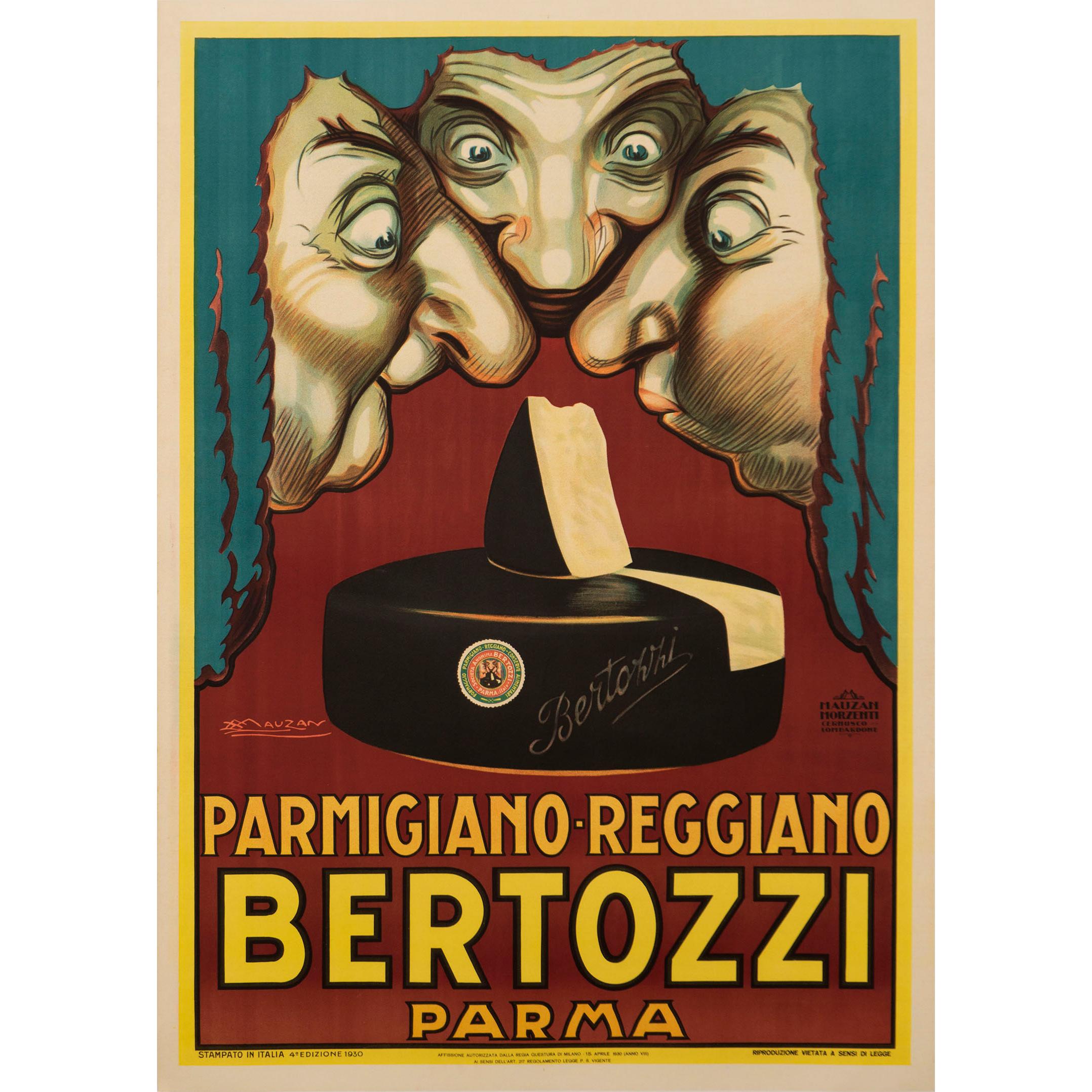 Vintage Italian Cheese Poster Advertisement
