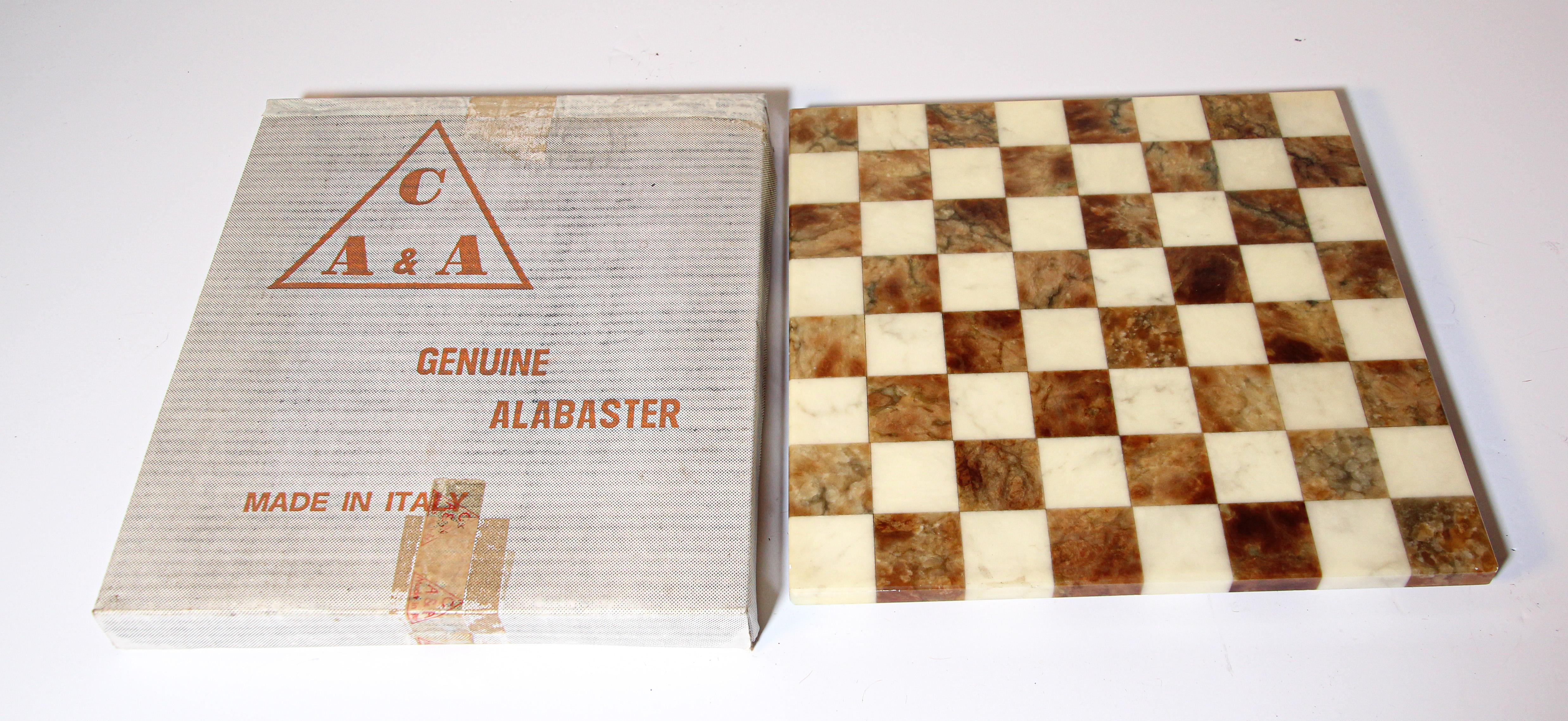 vintage alabaster chess set