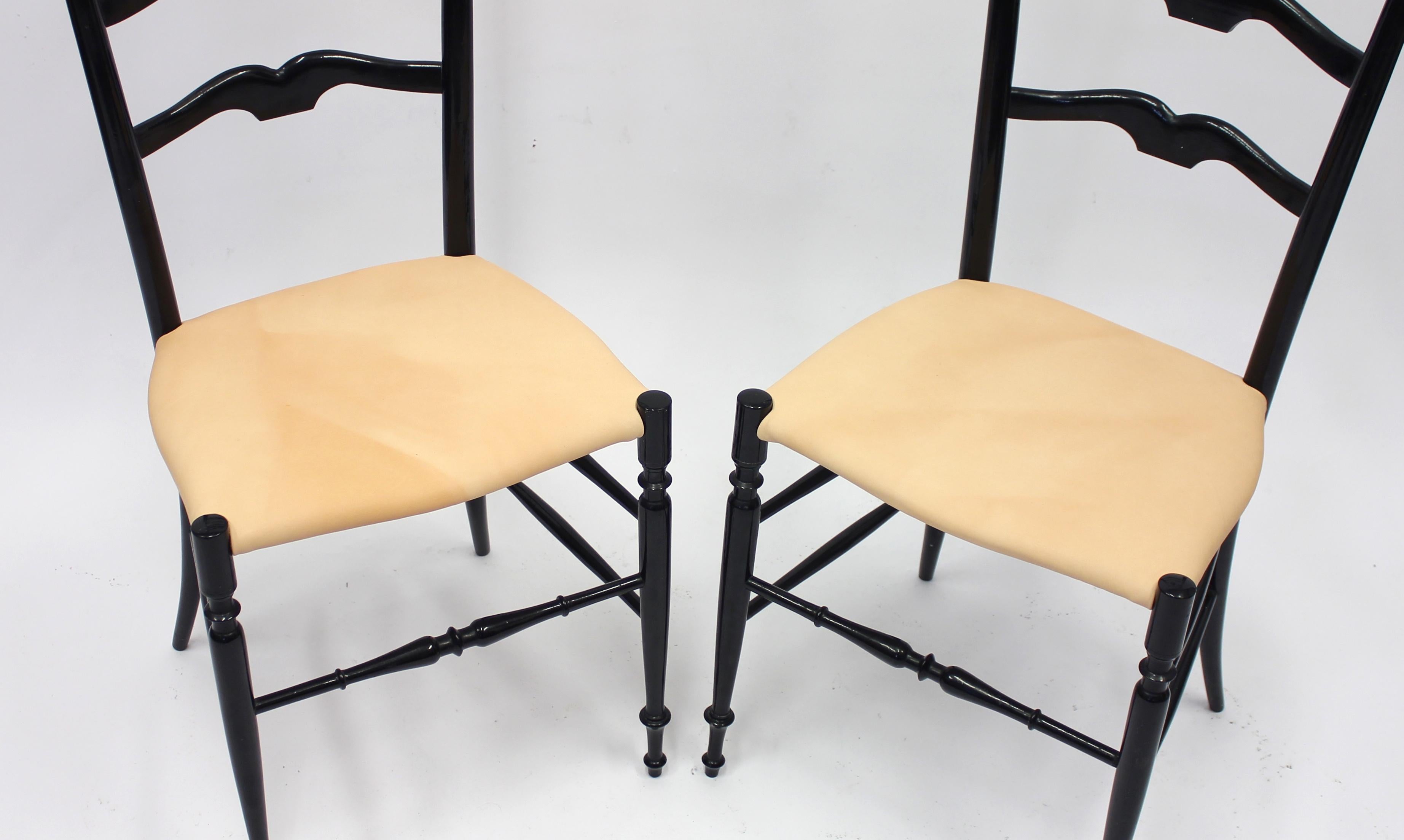 Vintage Italian Chiavari Chairs, 1950s, Set of Two 4