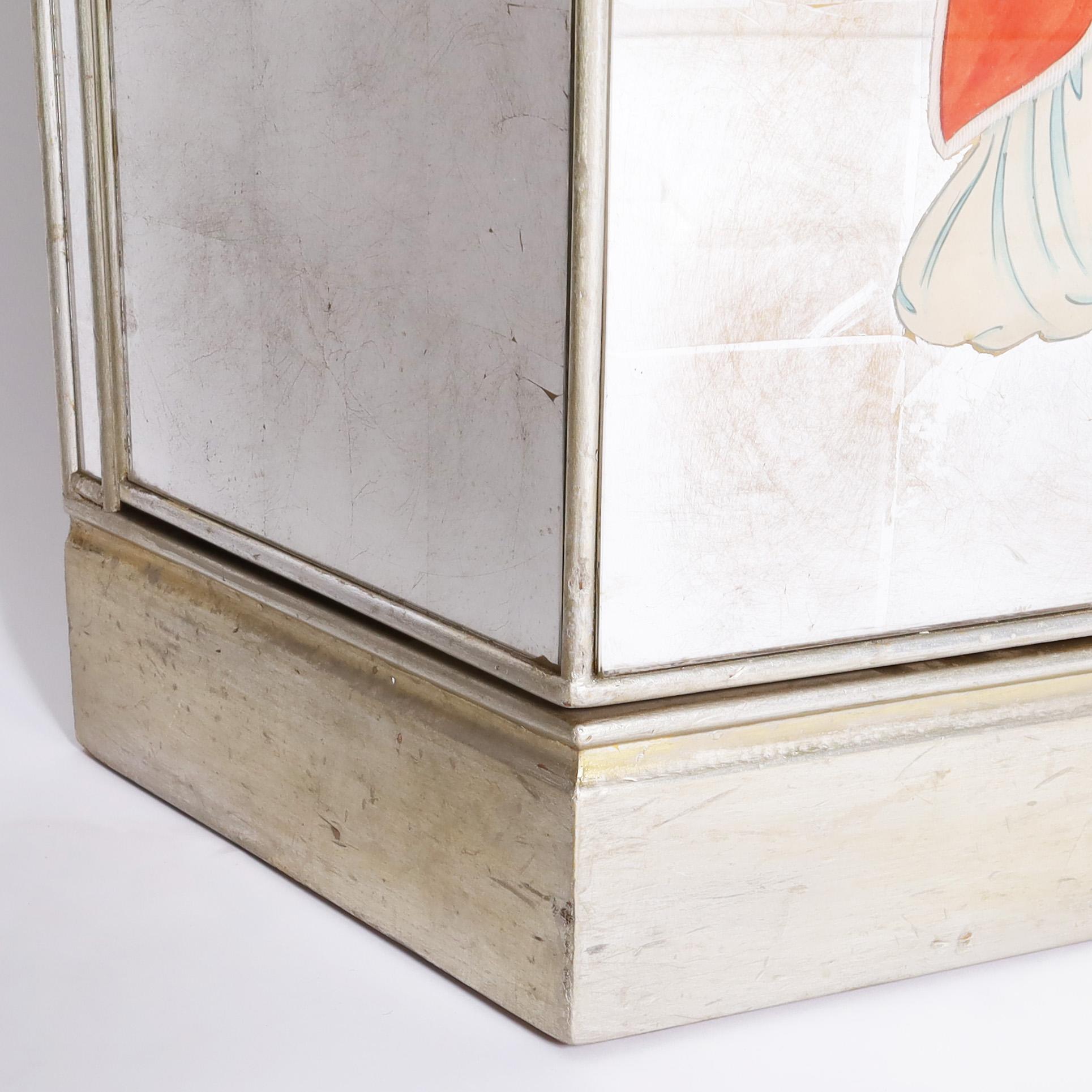 Vintage Chinoiserie italienne Eglomise Mirrored Cabinet, Sideboard or Bar en vente 5