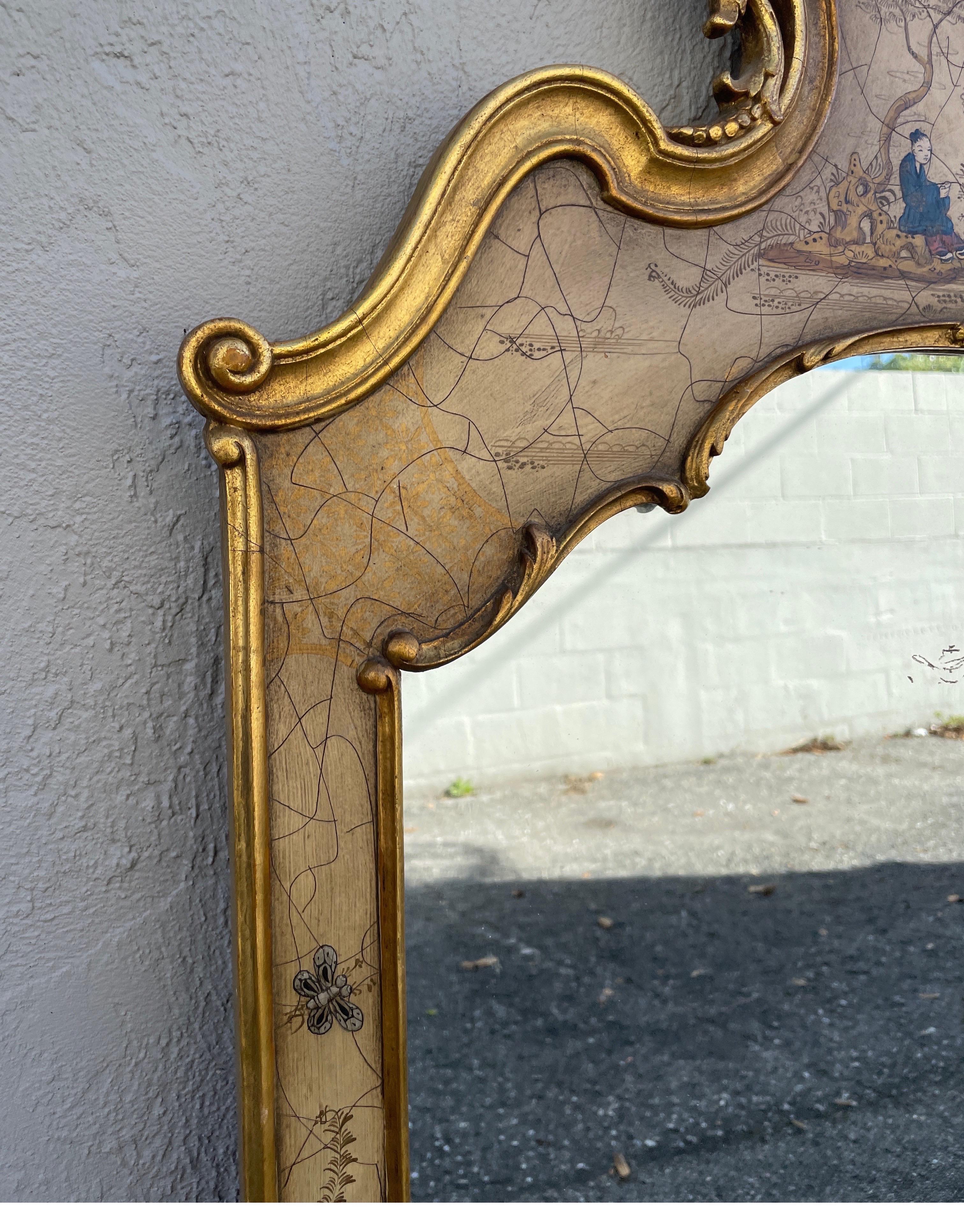 Vintage Italian Chinoiserie Mirror For Sale 2