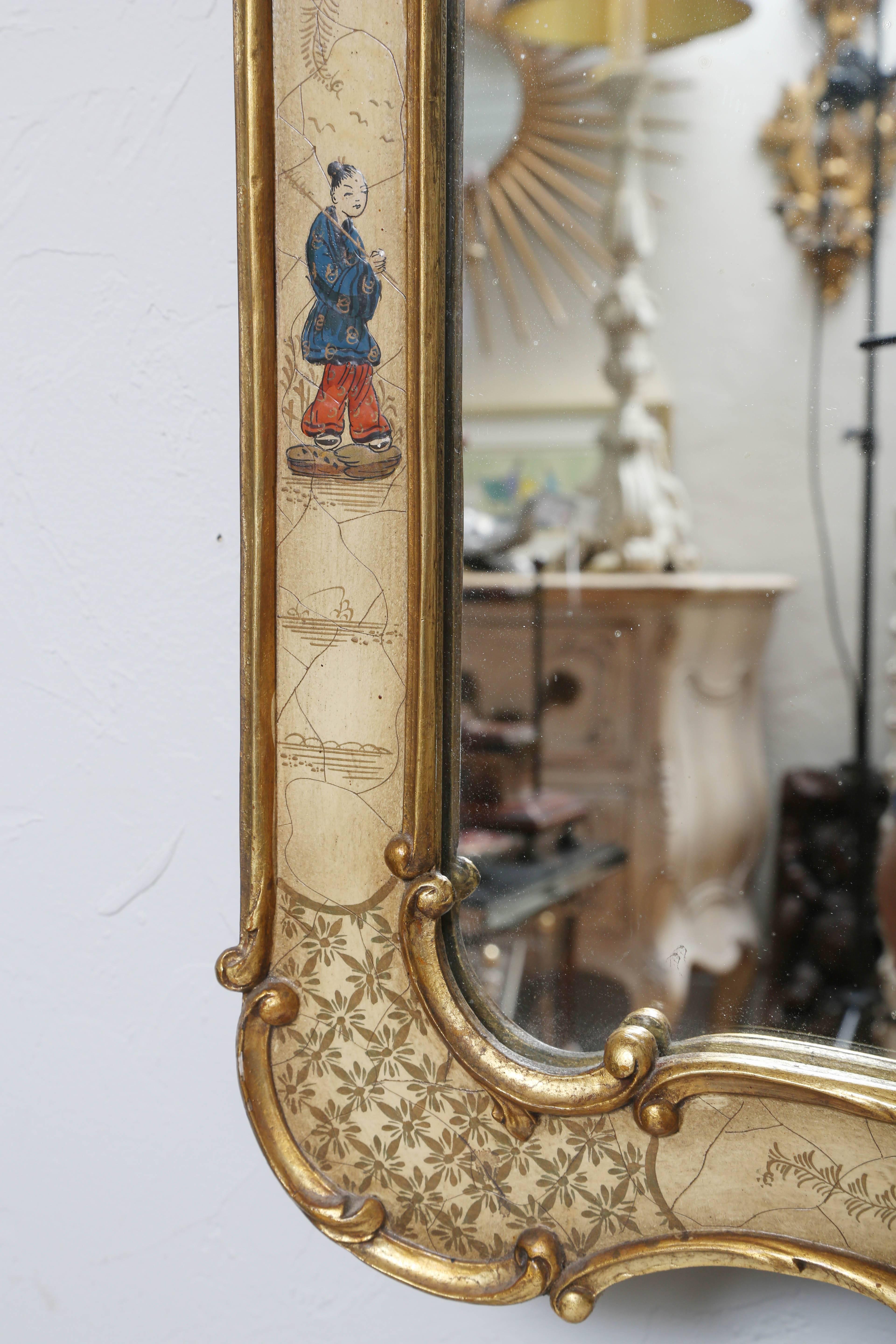 Vintage Italian Chinoiserie Mirror 1