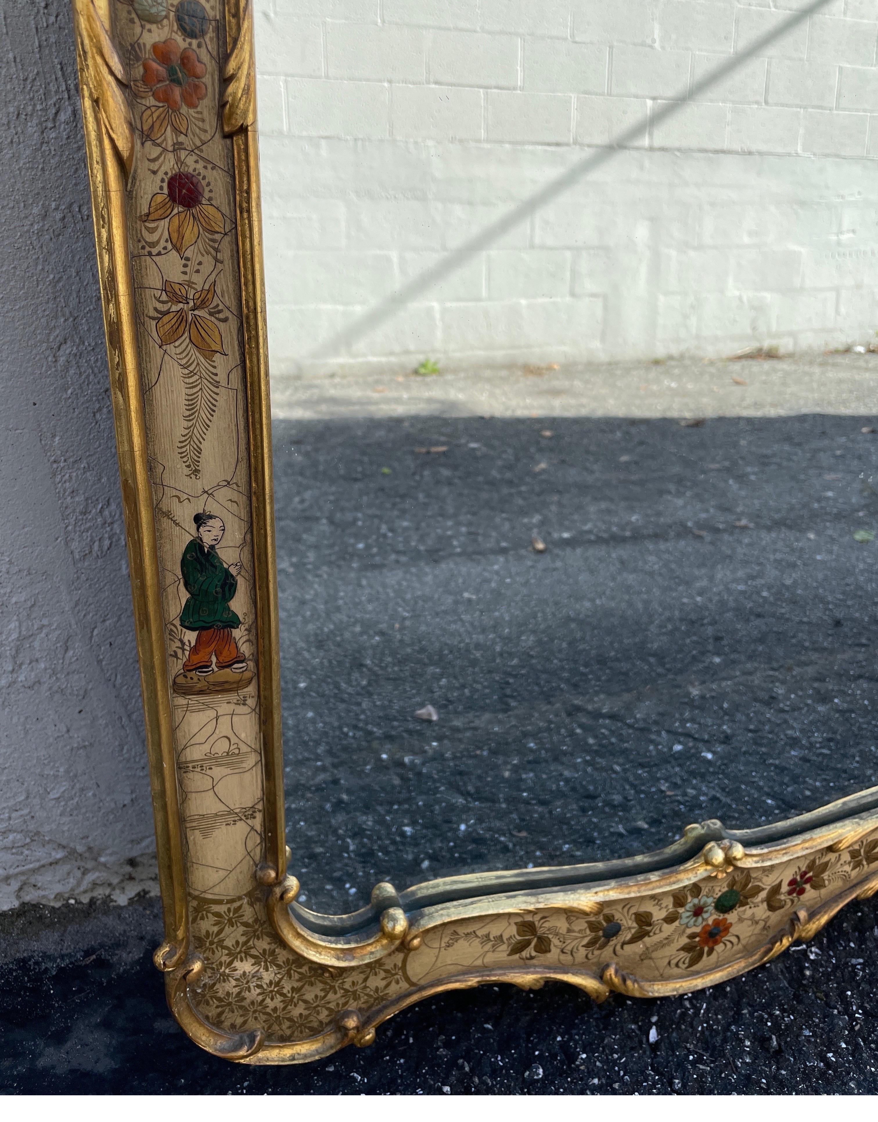 Italienischer Chinoiserie-Spiegel im Vintage-Stil im Angebot 3