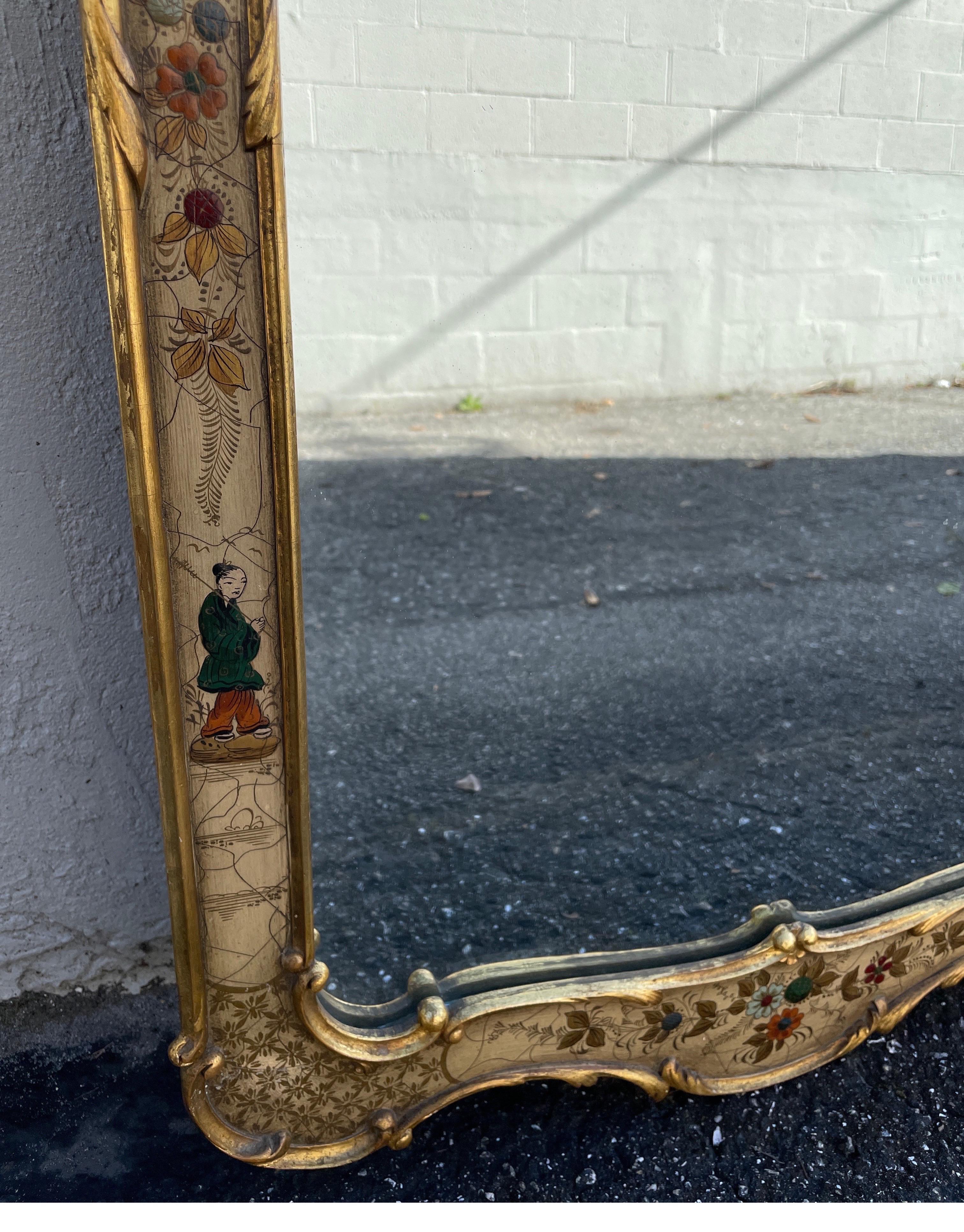 Vintage Italian Chinoiserie Mirror For Sale 3