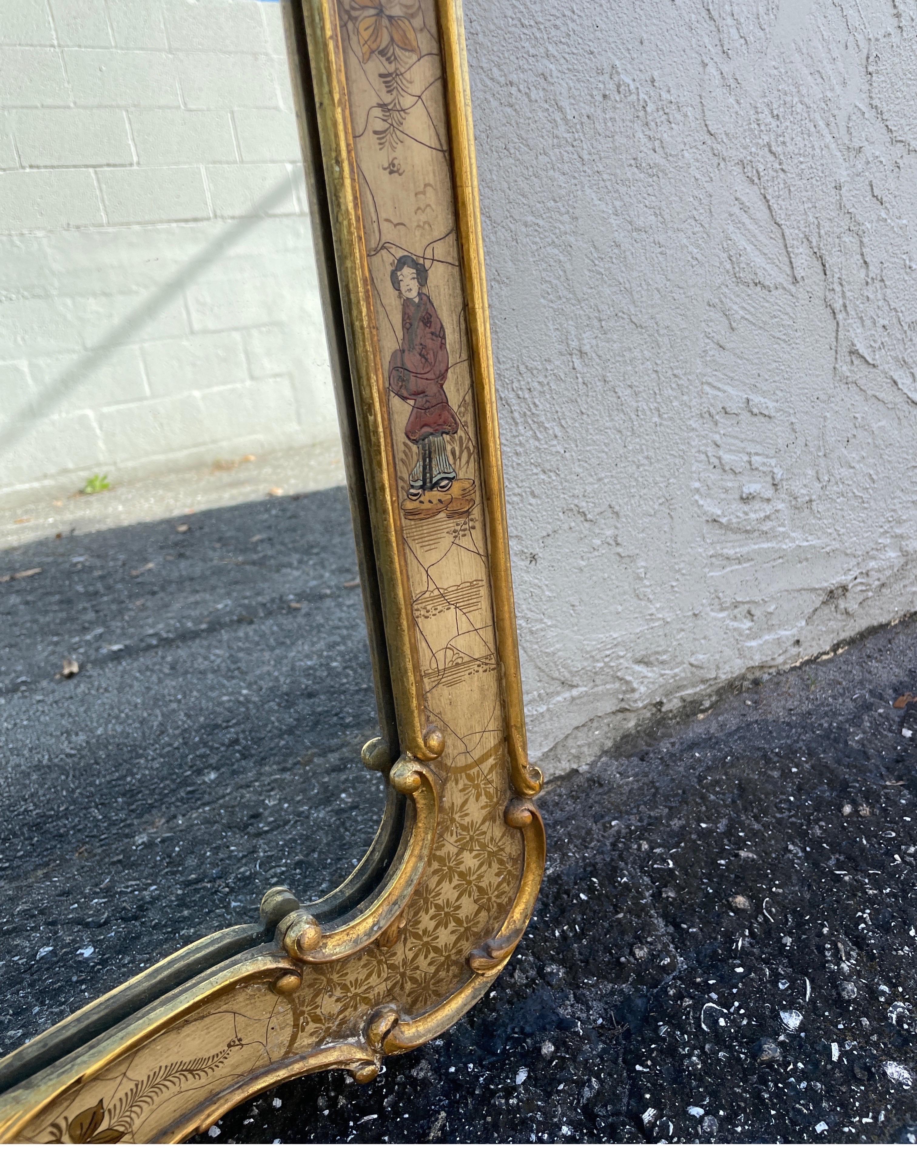 Vintage Italian Chinoiserie Mirror For Sale 5