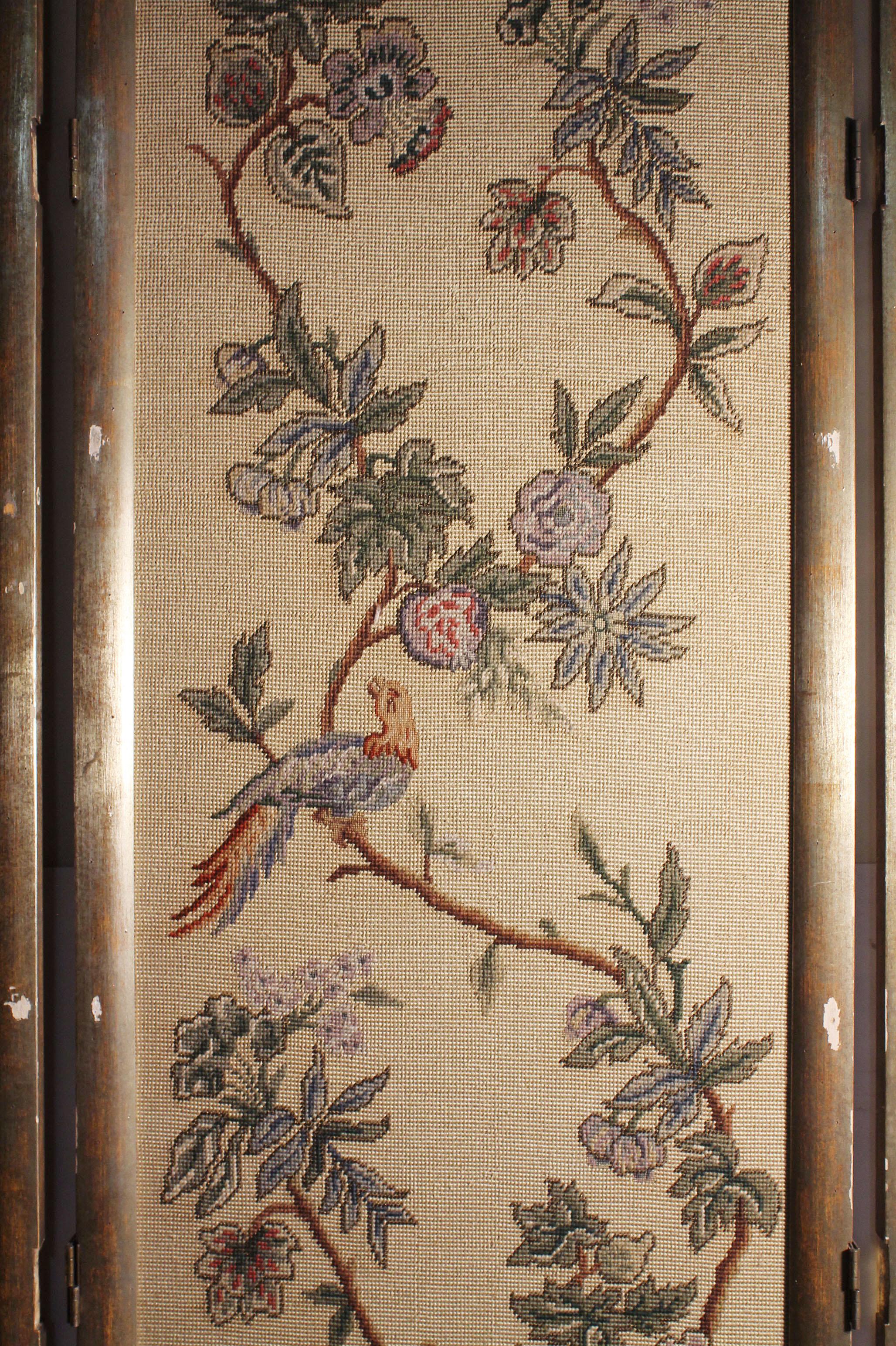 Vintage Italian Chinoiserie Room Divider Screen For Sale 3
