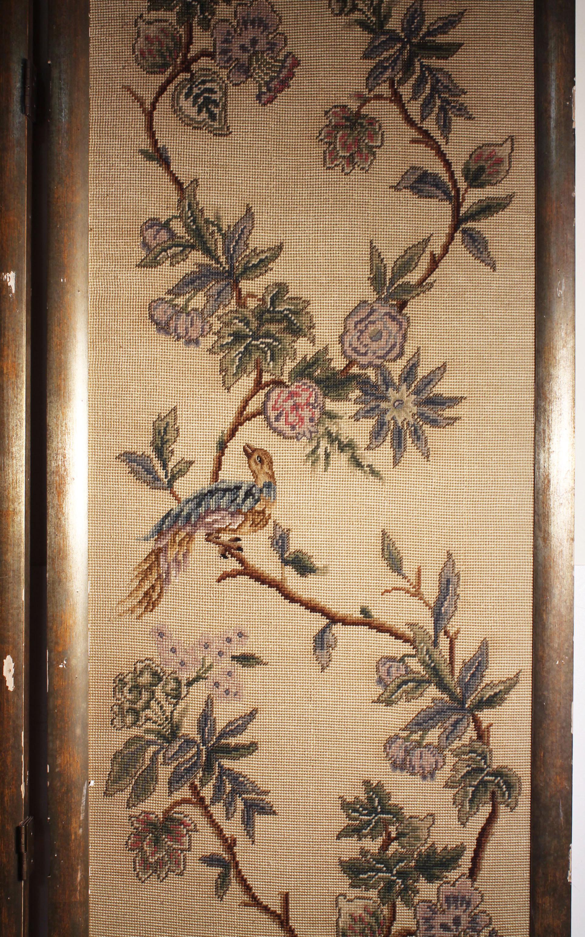 Vintage Italian Chinoiserie Room Divider Screen For Sale 4