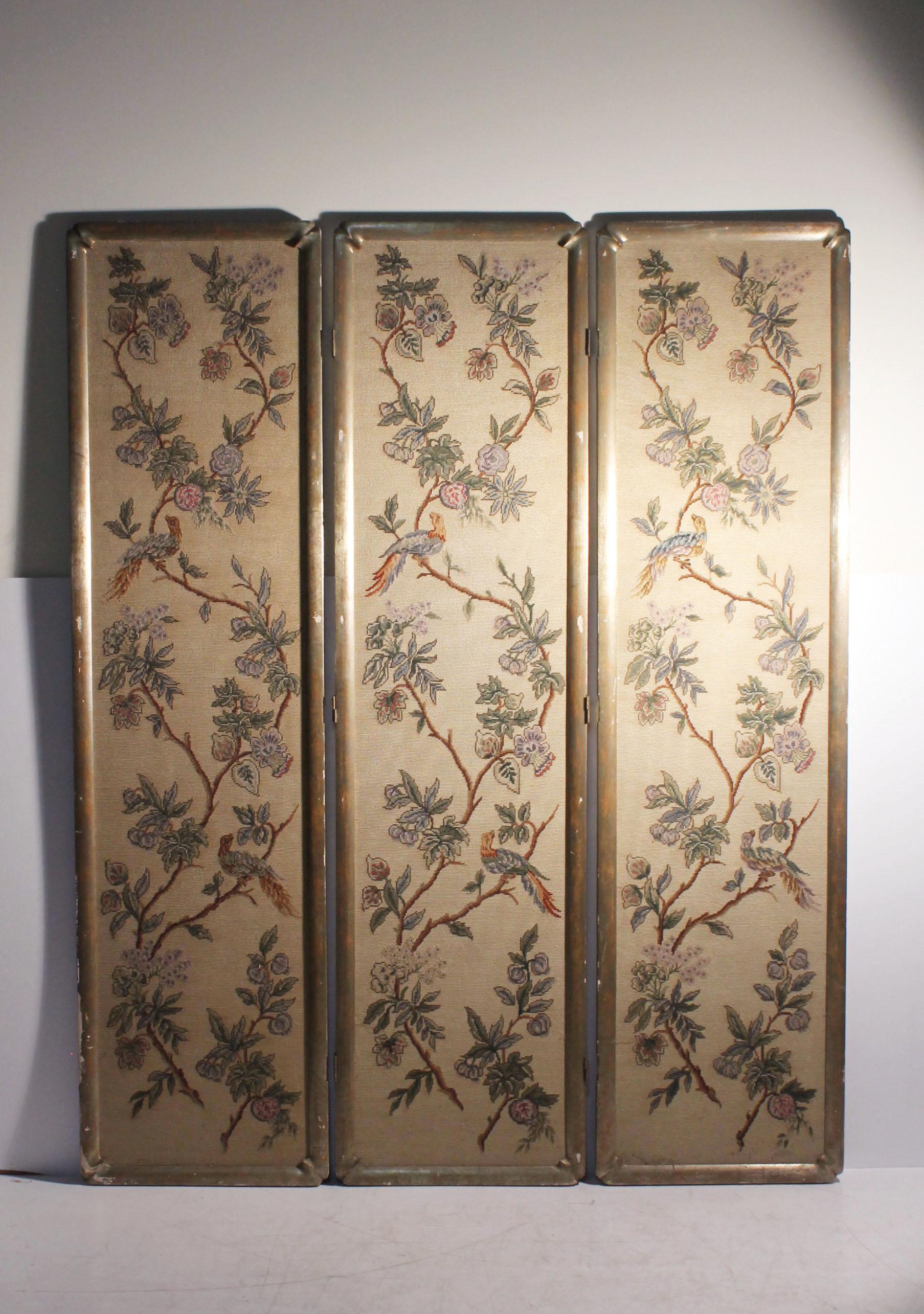 Mid-Century Modern Vintage Italian Chinoiserie Room Divider Screen For Sale