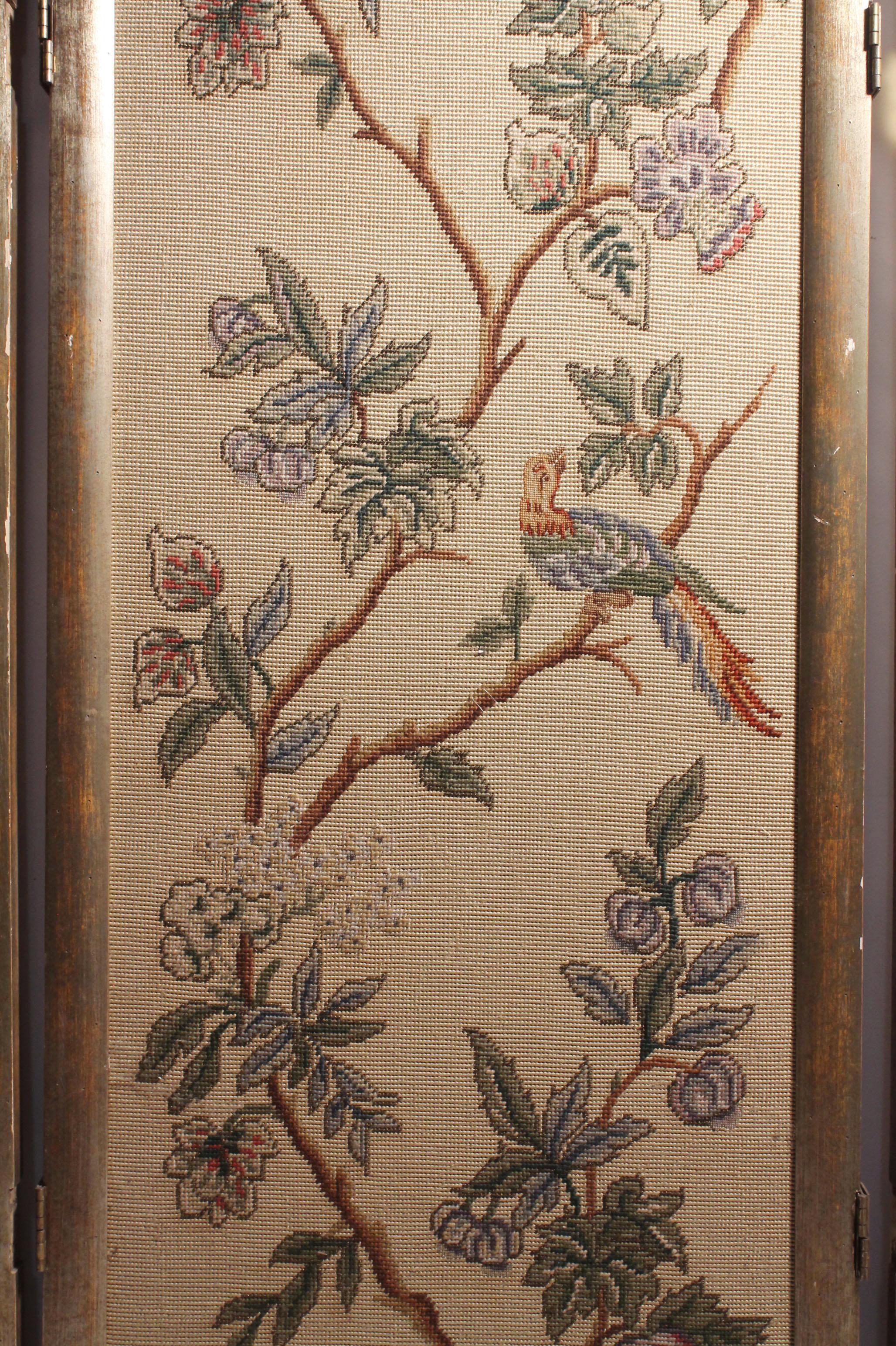 Wood Vintage Italian Chinoiserie Room Divider Screen For Sale
