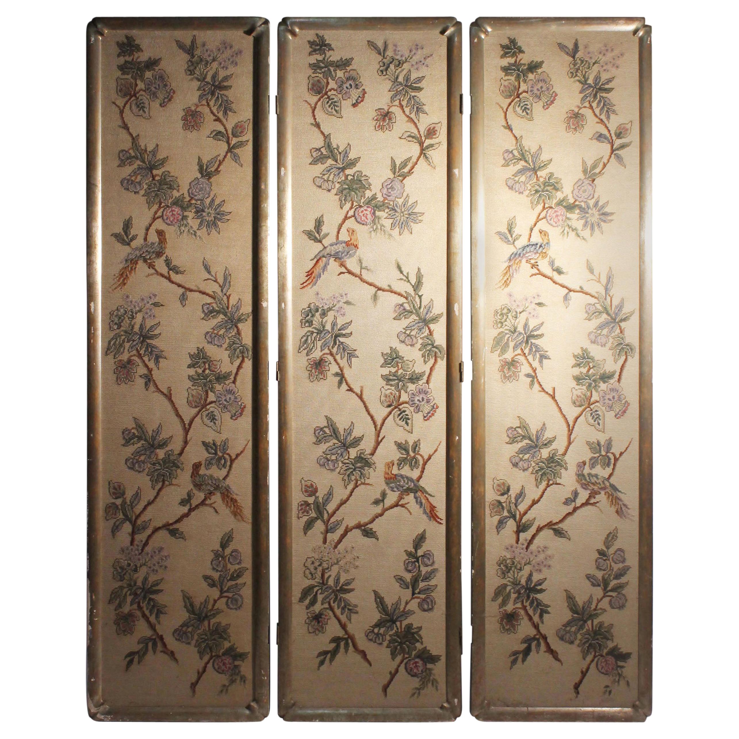 Vintage Italian Chinoiserie Room Divider Screen For Sale