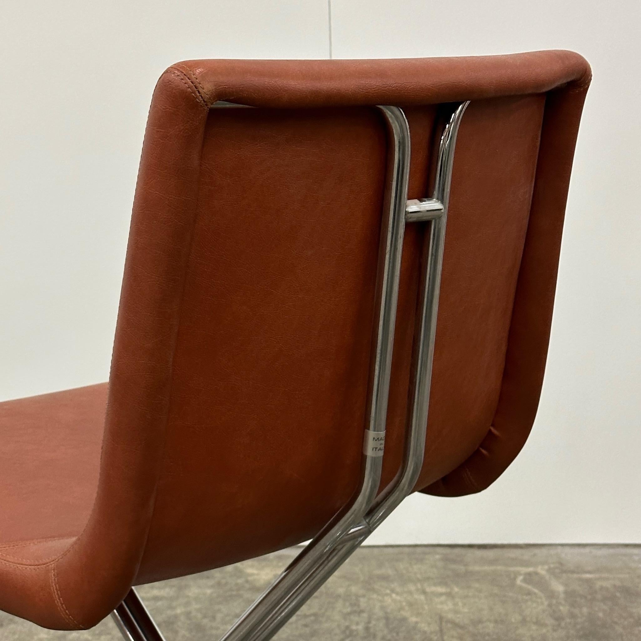 Late 20th Century Vintage Italian Chrome Chair For Sale