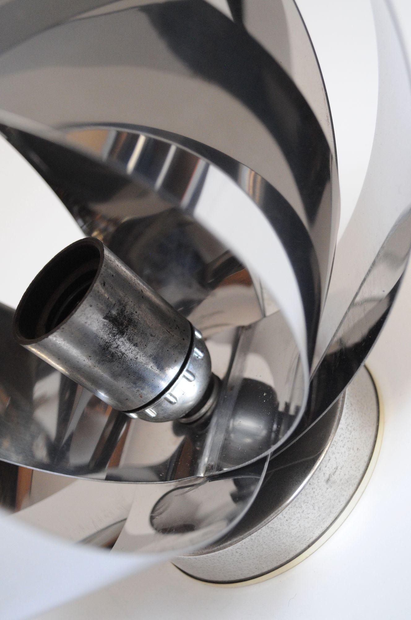 Vintage Italian Chrome Concentric Circle Armillary Table Lamp or Wall Sconce For Sale 11