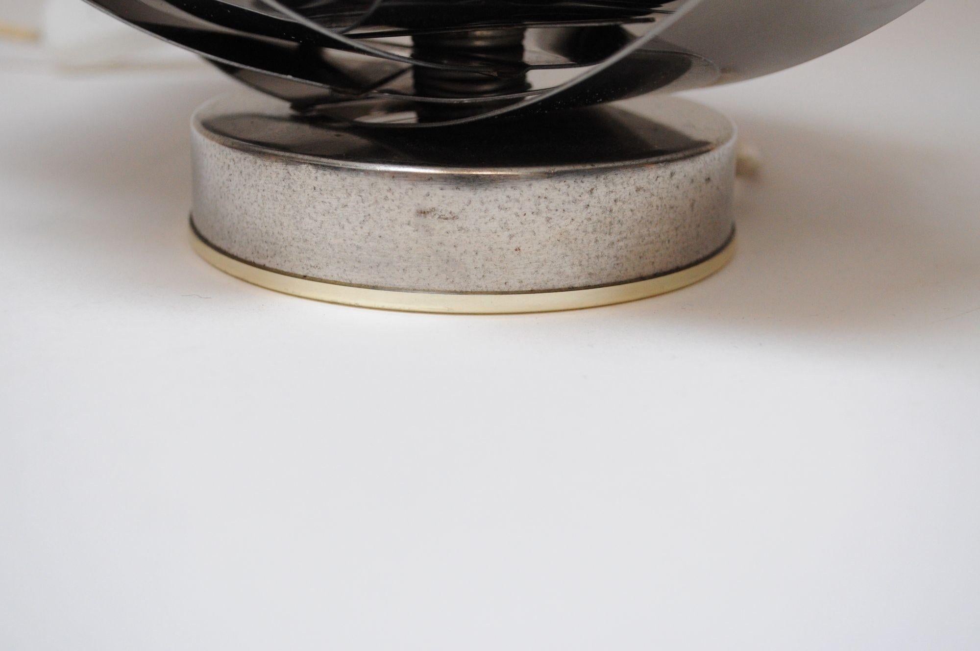 Vintage Italian Chrome Concentric Circle Armillary Table Lamp or Wall Sconce For Sale 15